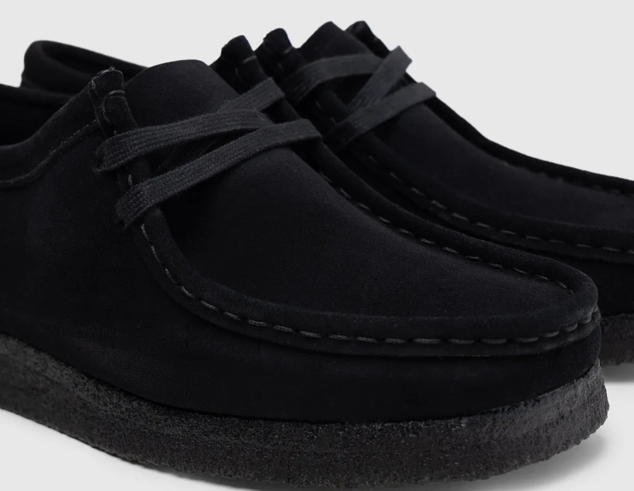 Clarks Womens Wallabee / Black Suede