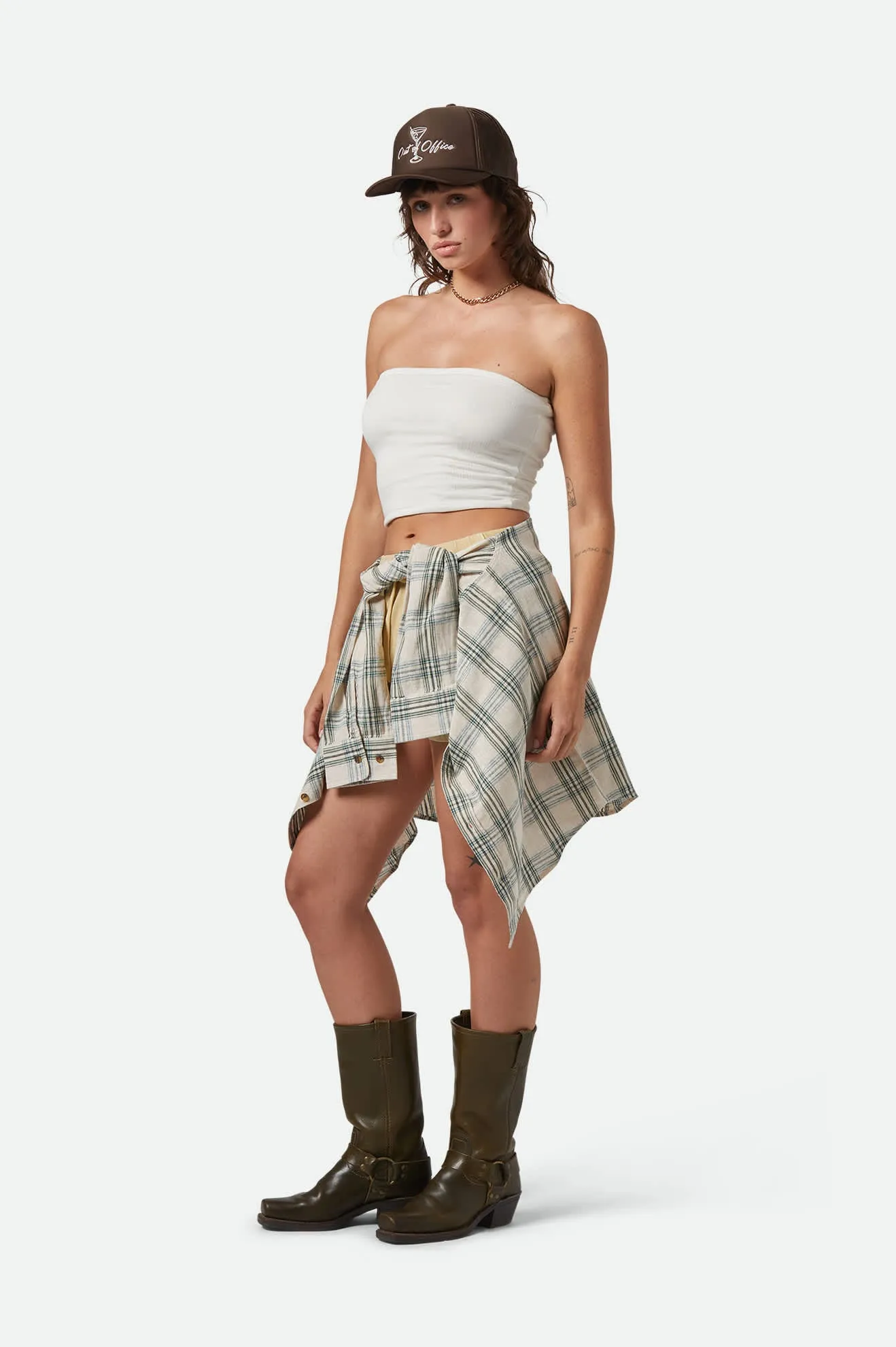 Crinkle Tube Top - Off White