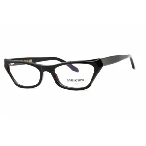 Cutler And Gross Women's Eyeglasses - Black Cat Eye Frame Clear Lens | CG1329 001