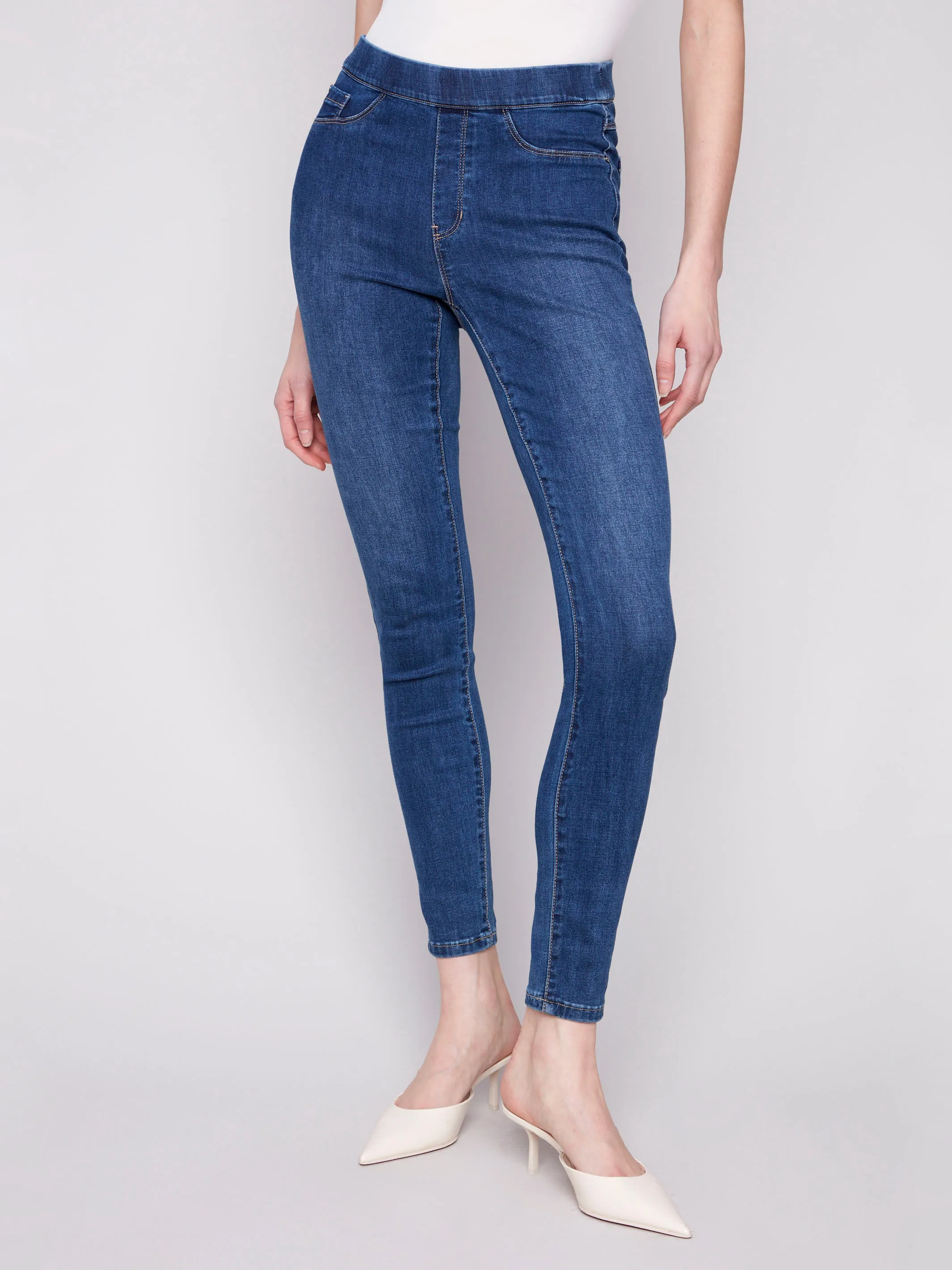 Denim Pull-On Pants - Indigo