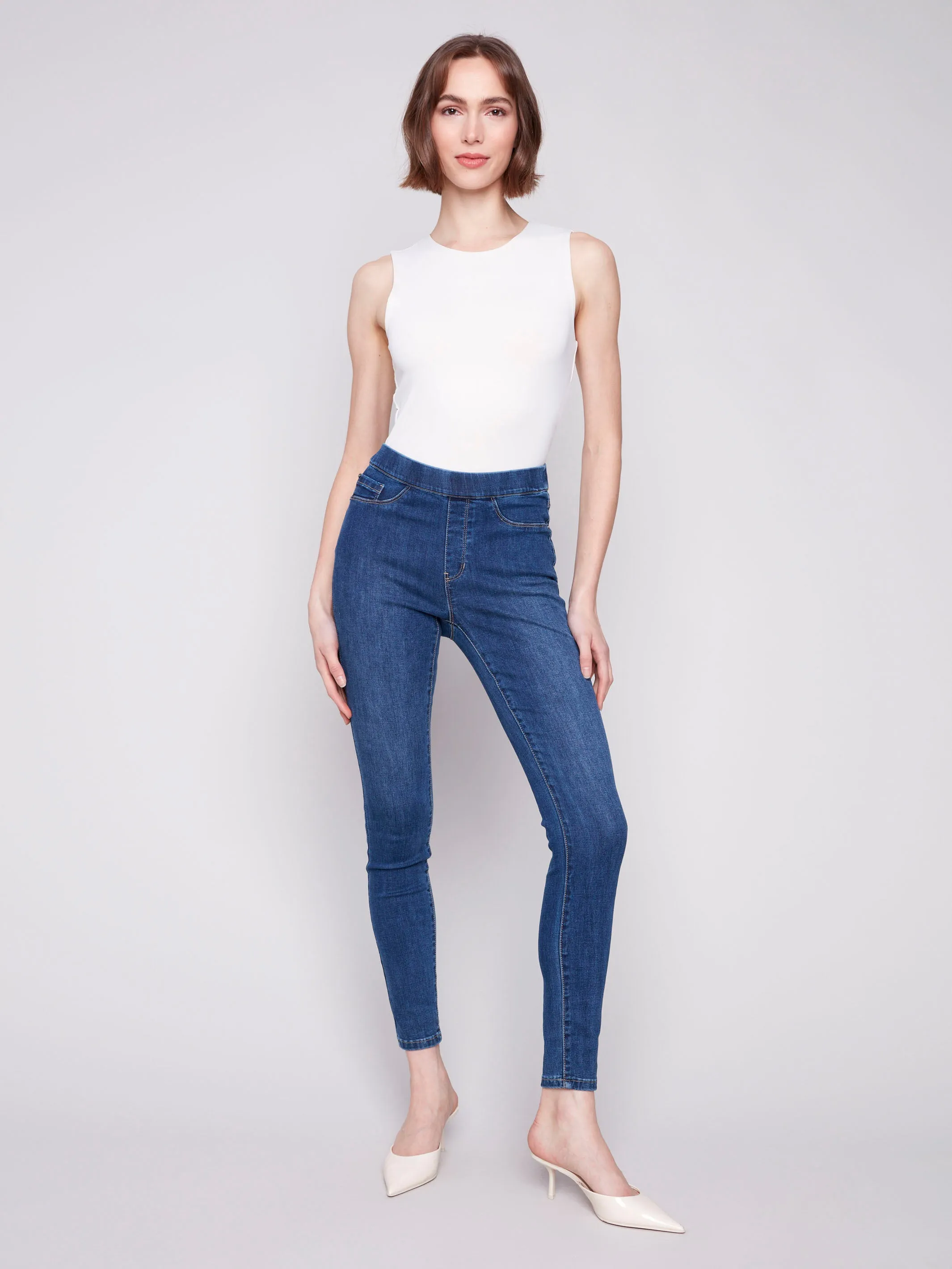 Denim Pull-On Pants - Indigo