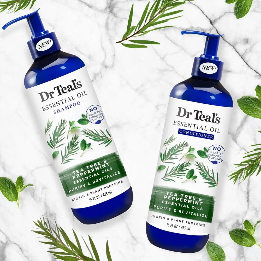 Dr Teals Tea Tree & Peppermint Purify & Revitalize Shampoo 473ml