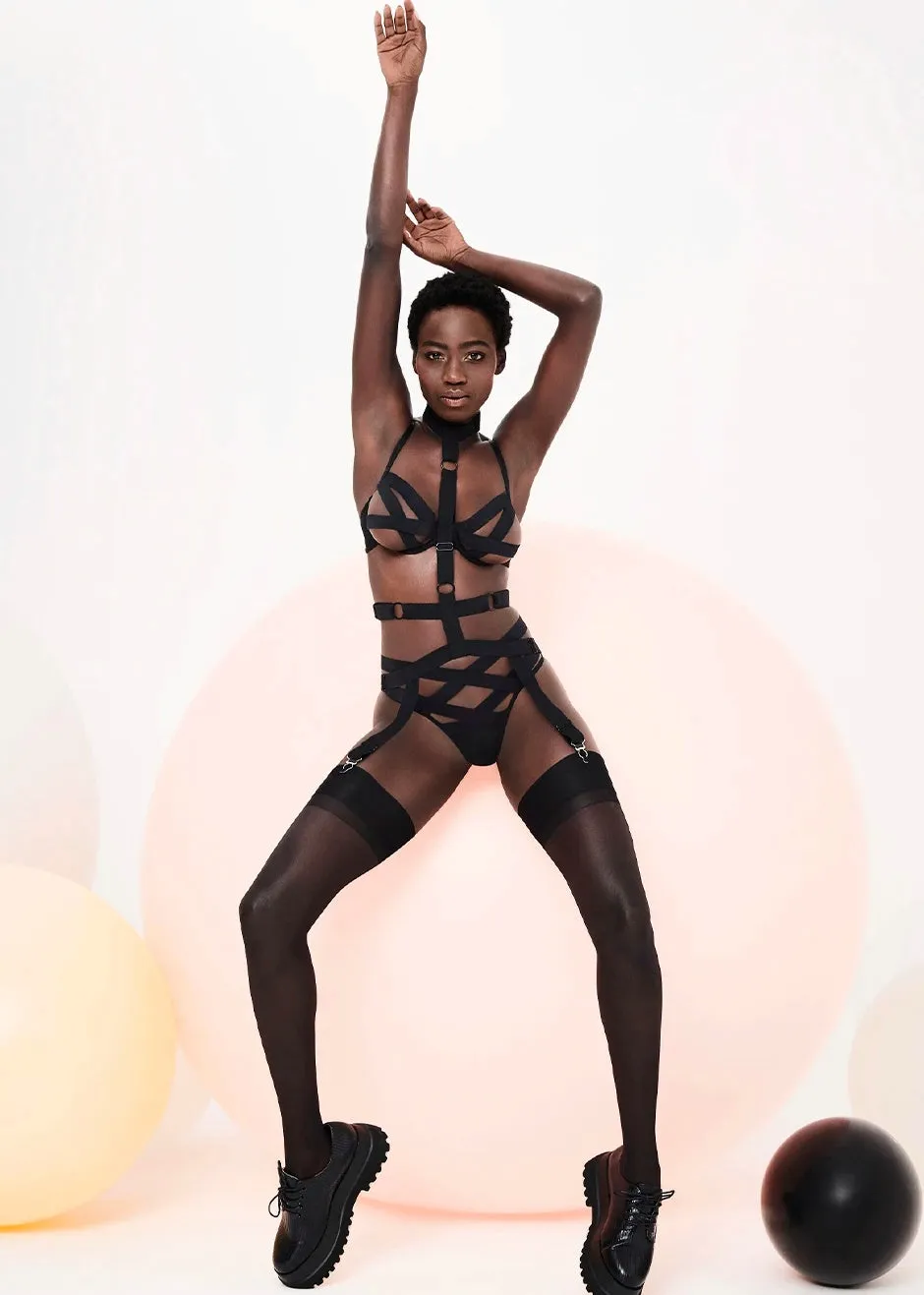 Emilia (Black) Harness Suspender