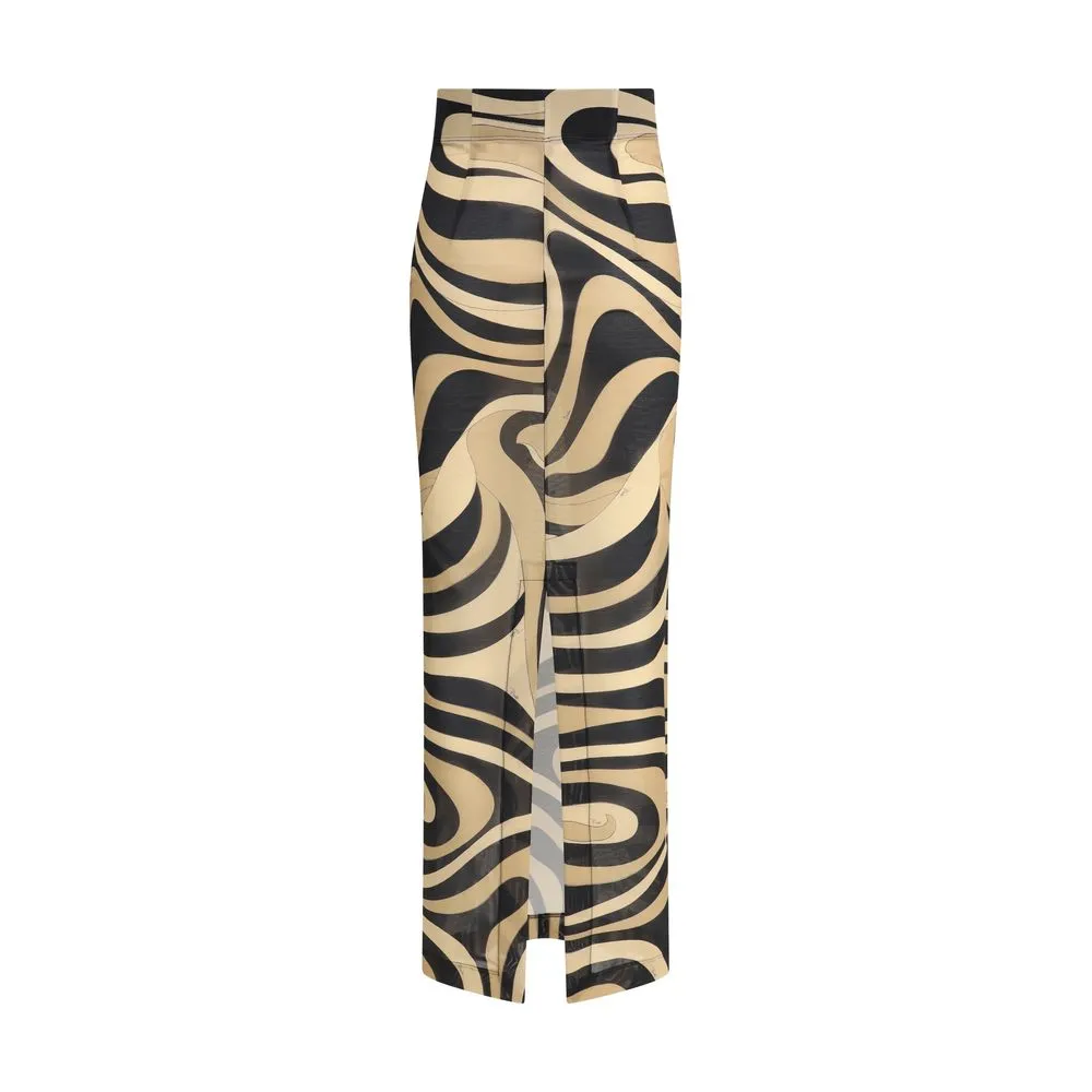 Emilio Pucci Marble print midi Women's Skirt