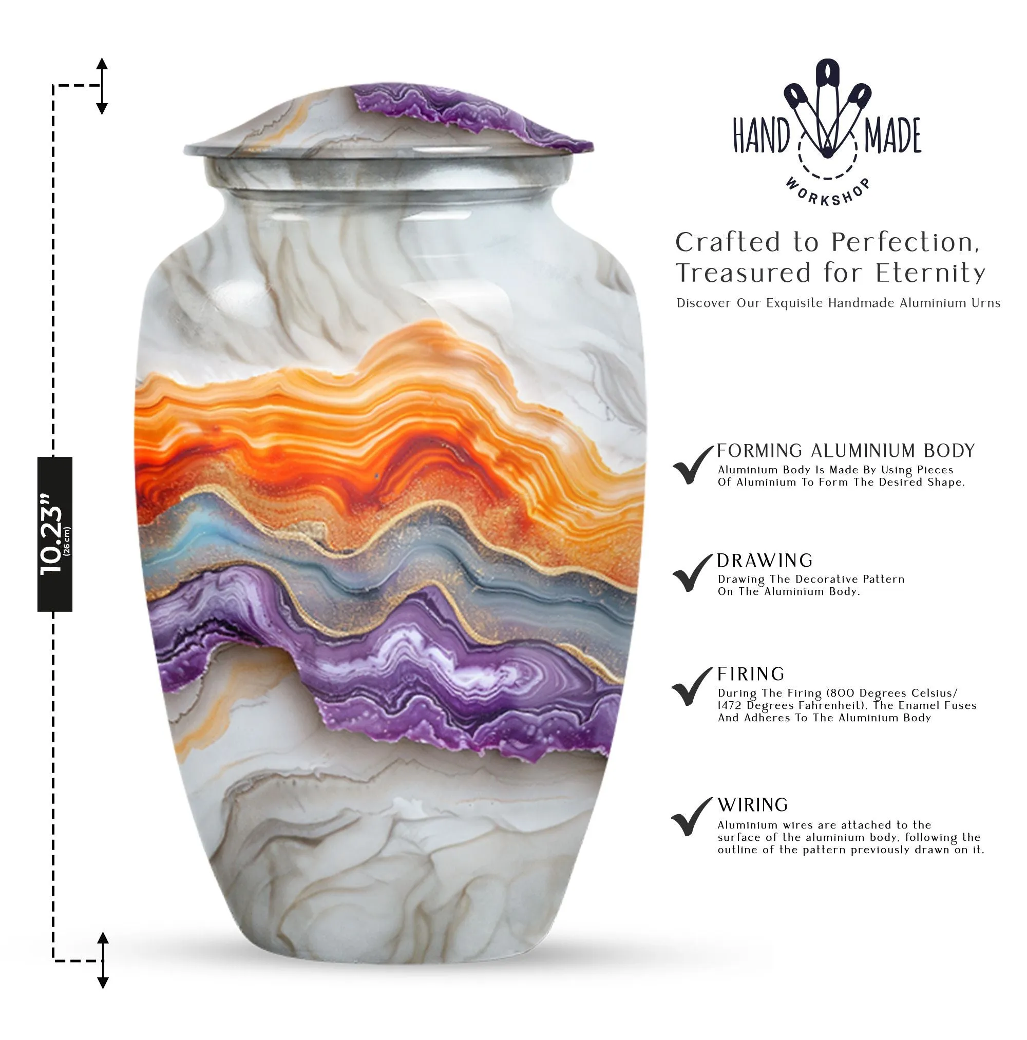 Eternal Horizon: Vibrant Swirl Cremation For Cherished Memories