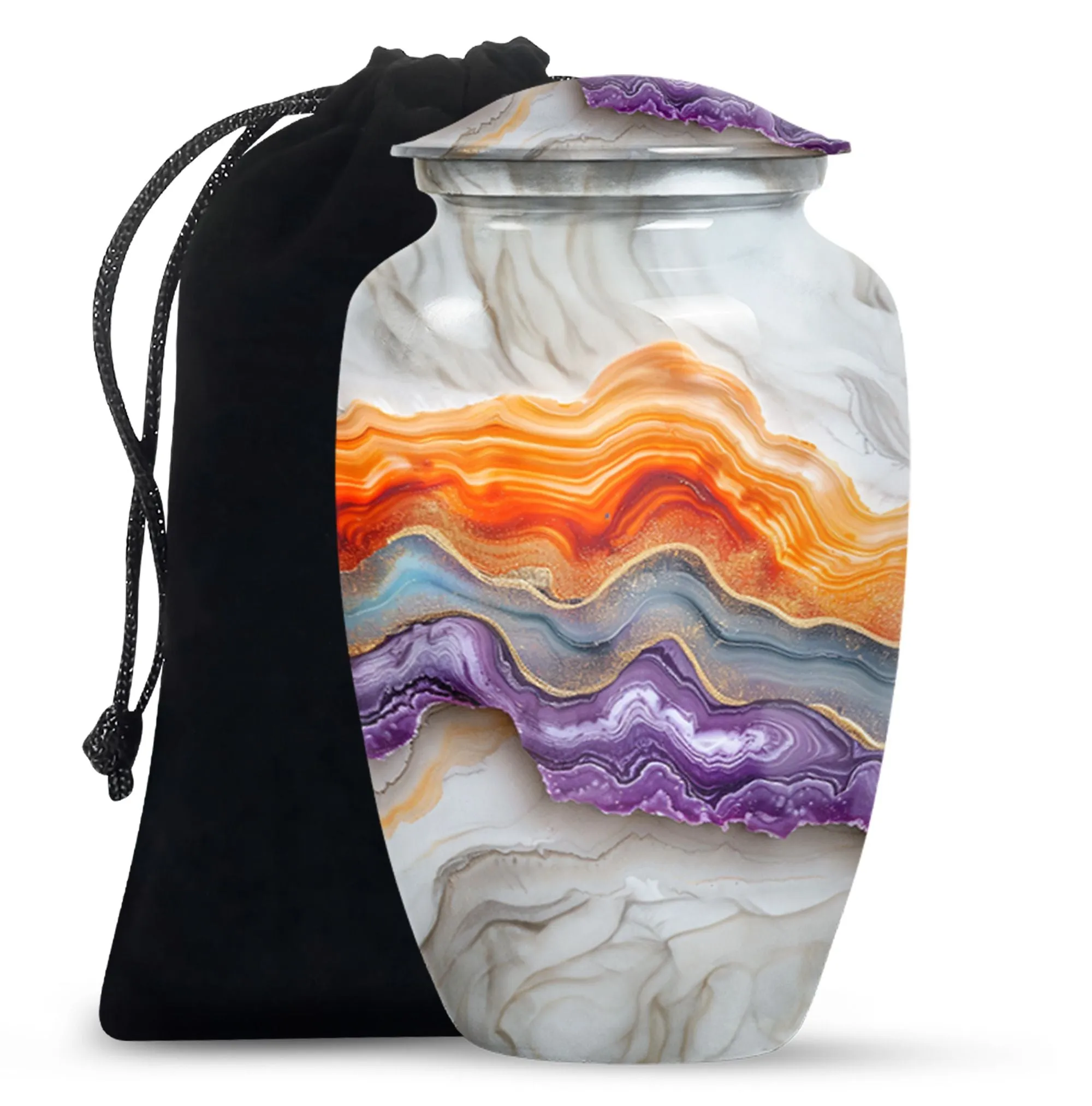 Eternal Horizon: Vibrant Swirl Cremation For Cherished Memories