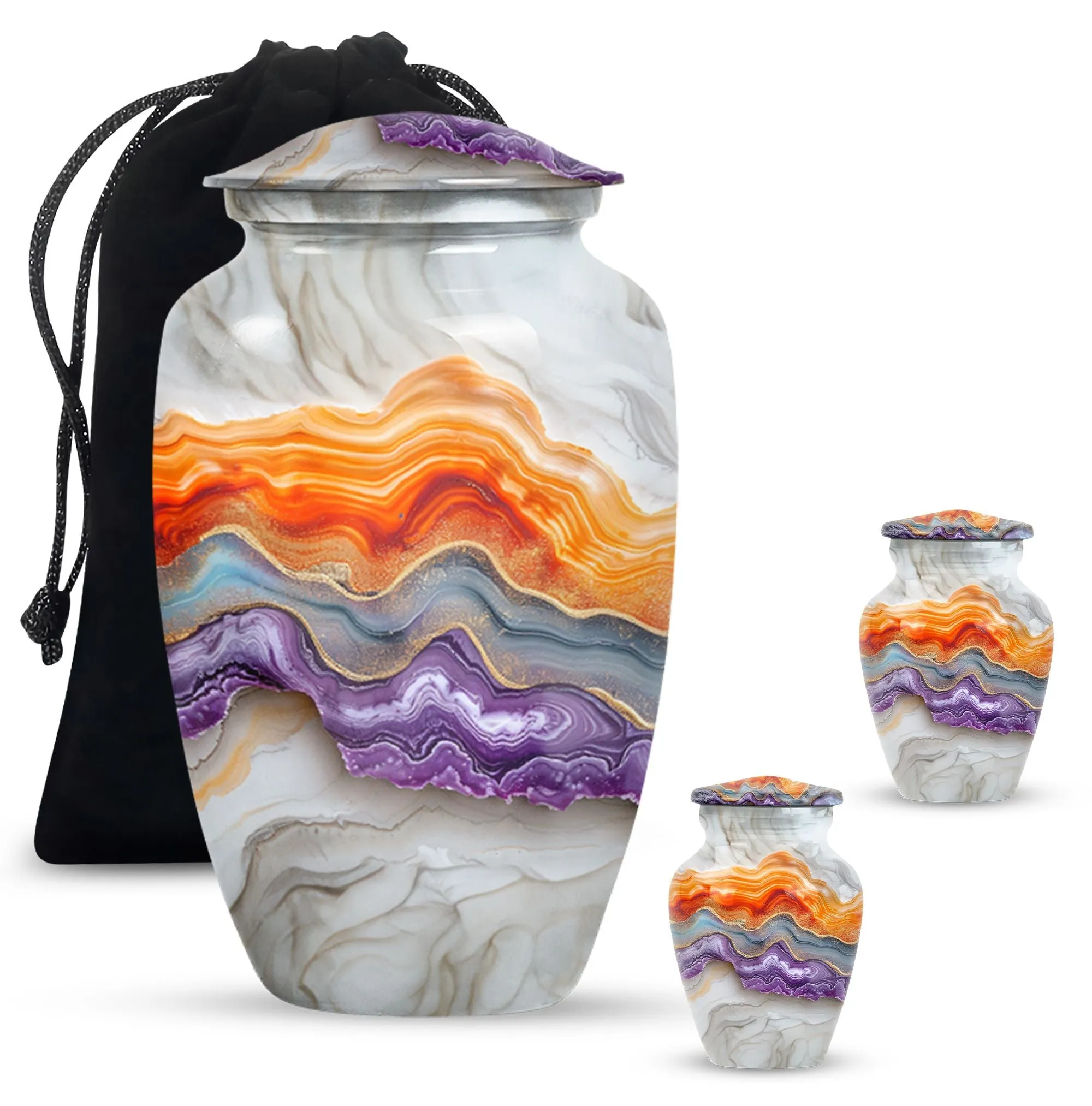 Eternal Horizon: Vibrant Swirl Cremation For Cherished Memories