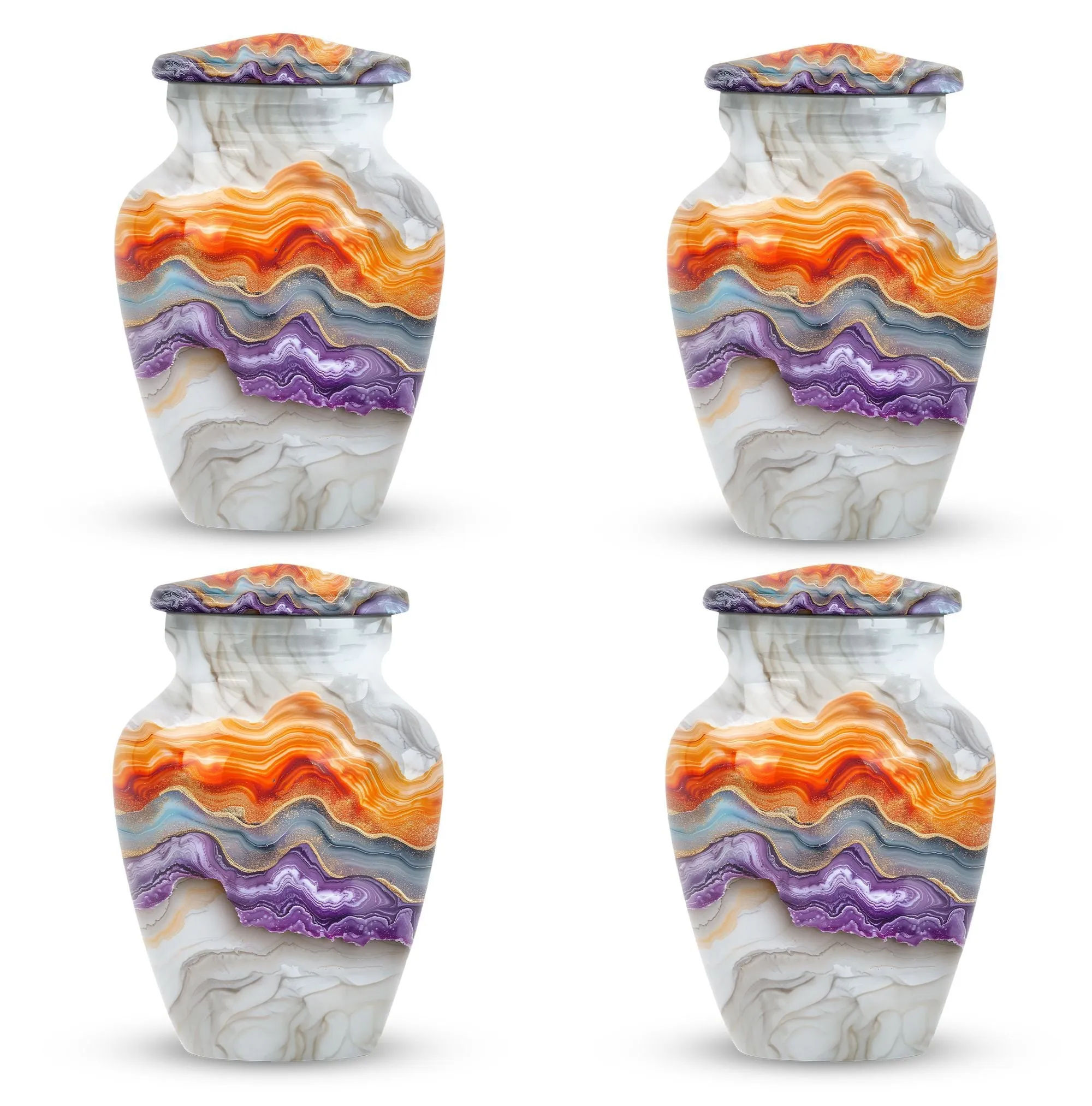 Eternal Horizon: Vibrant Swirl Cremation For Cherished Memories
