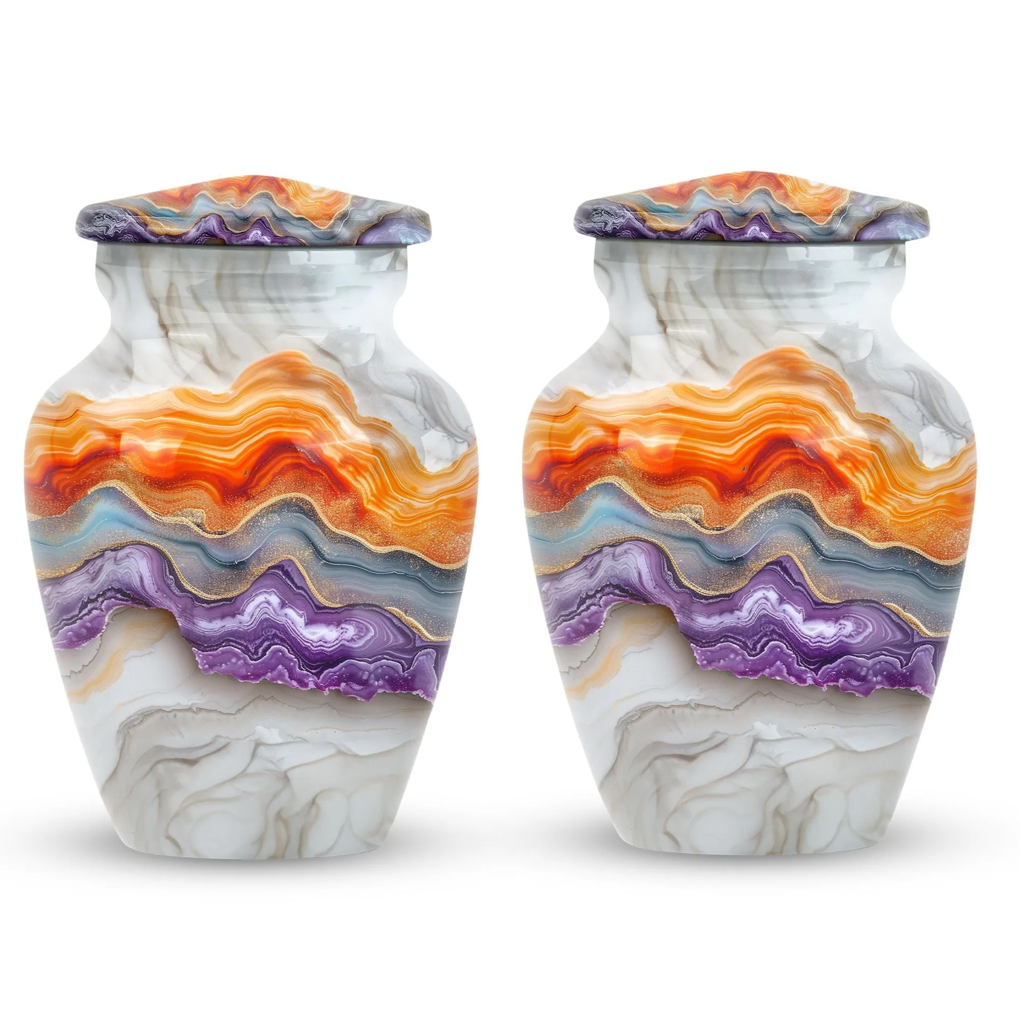 Eternal Horizon: Vibrant Swirl Cremation For Cherished Memories