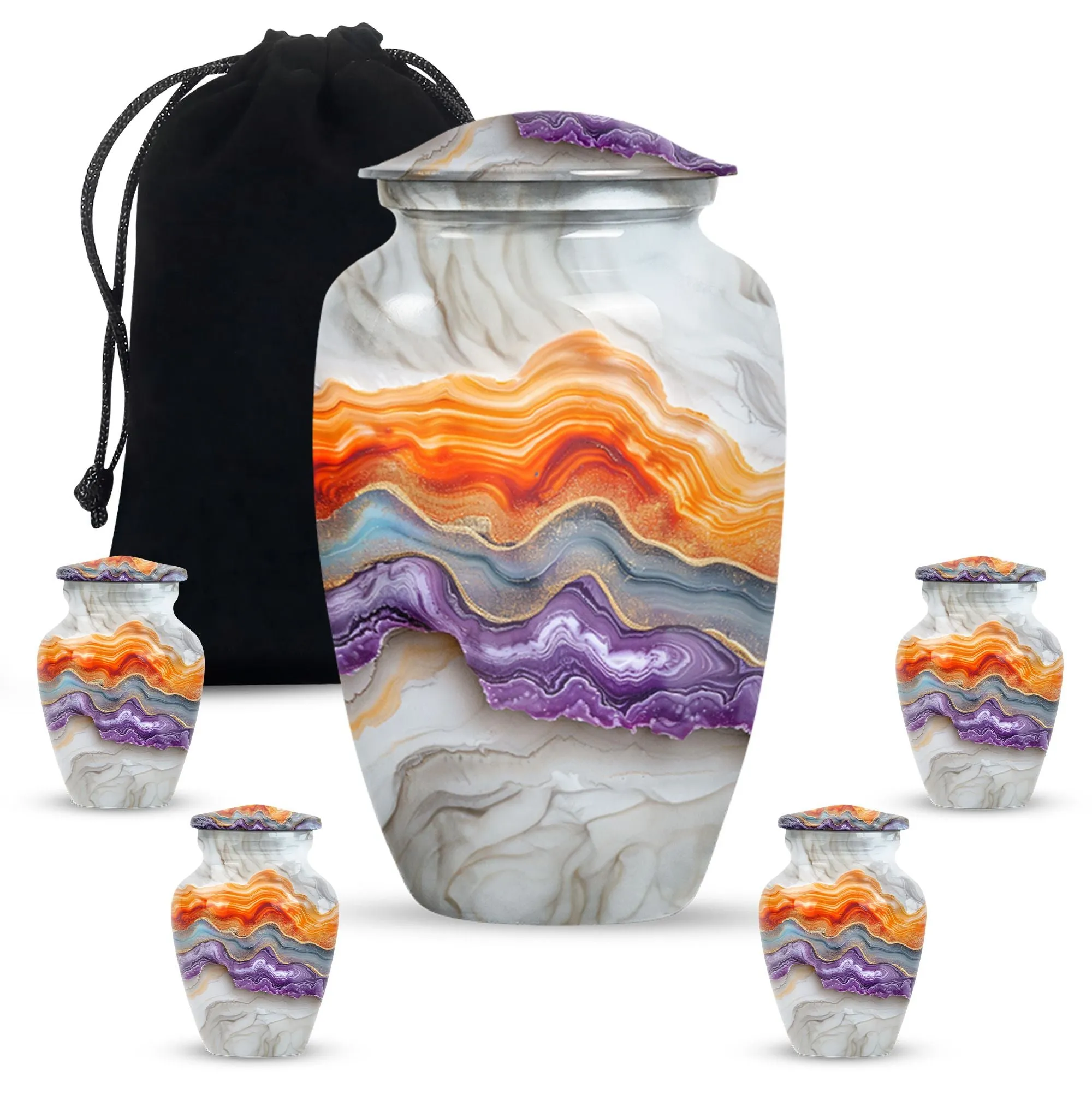 Eternal Horizon: Vibrant Swirl Cremation For Cherished Memories