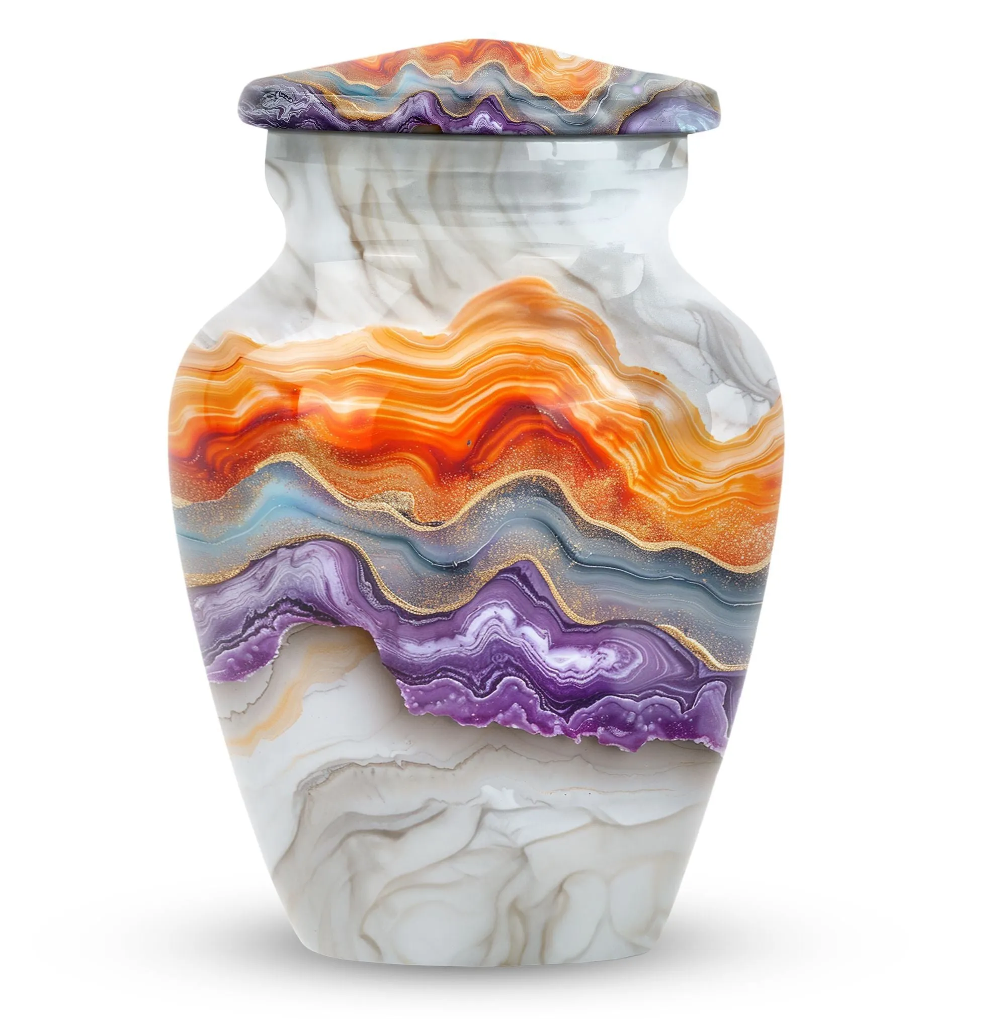 Eternal Horizon: Vibrant Swirl Cremation For Cherished Memories