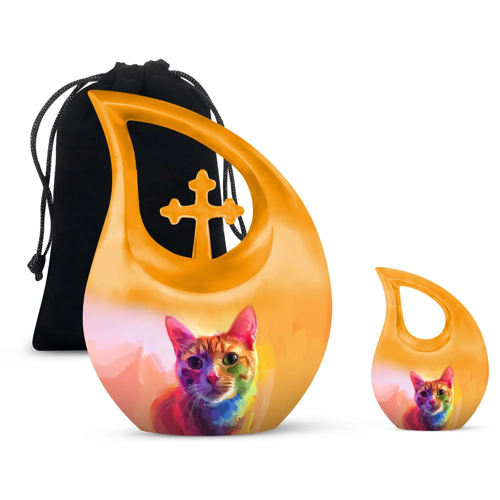 Feline Aura Urn -Containers For Ashes After Cremation