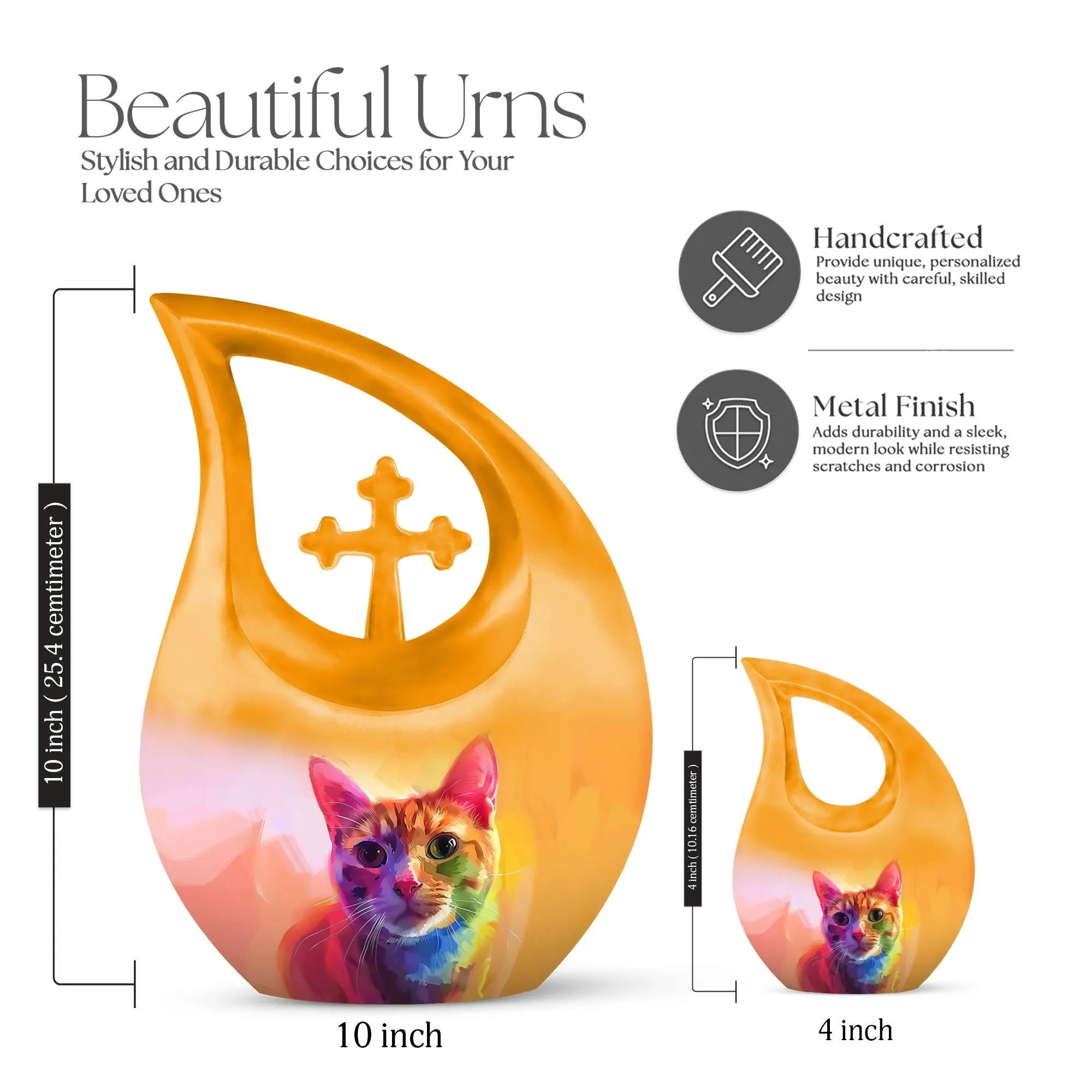 Feline Aura Urn -Containers For Ashes After Cremation