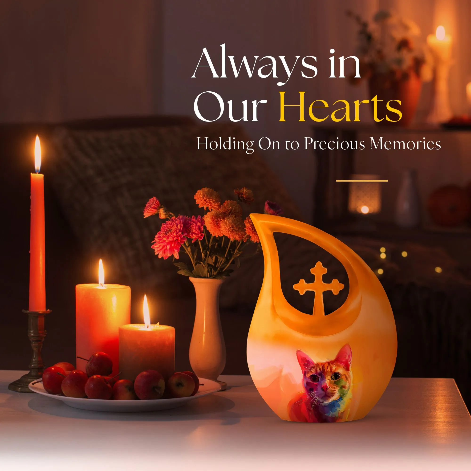 Feline Aura Urn -Containers For Ashes After Cremation