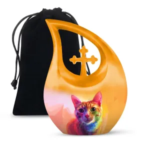 Feline Aura Urn -Containers For Ashes After Cremation