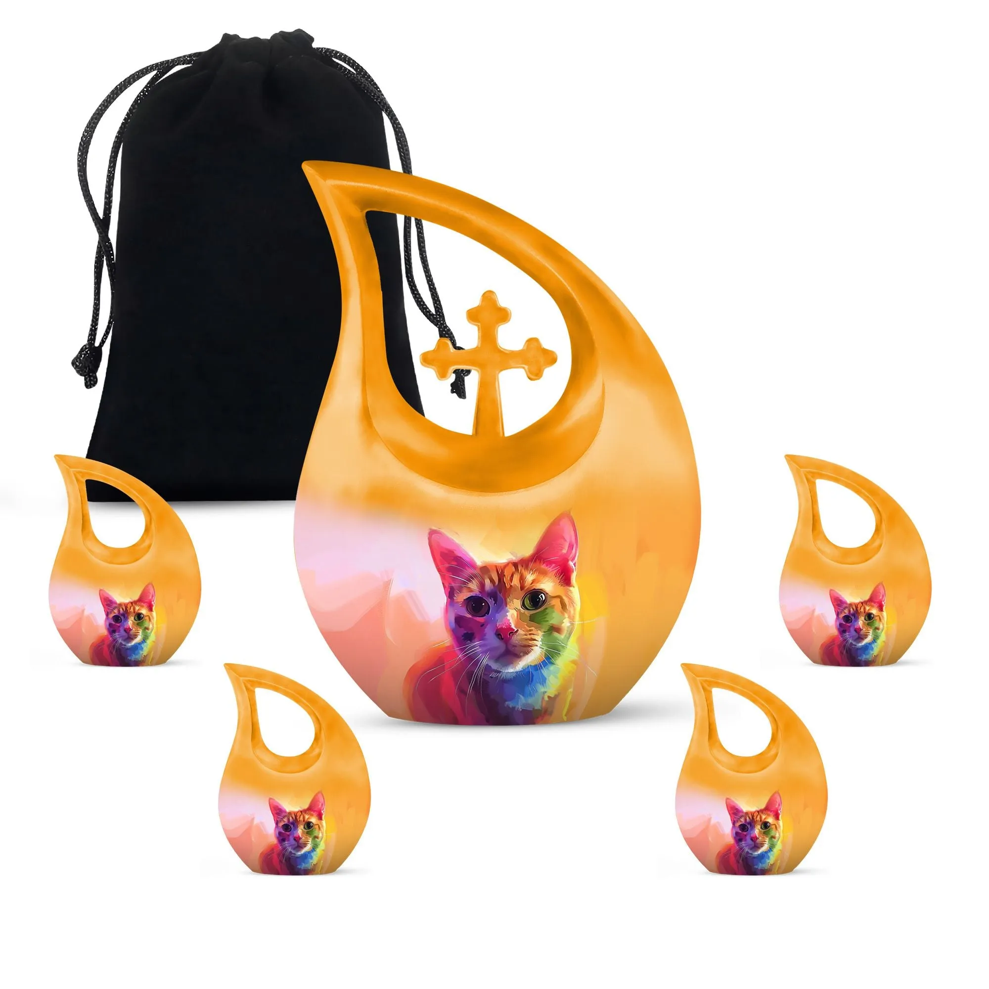 Feline Aura Urn -Containers For Ashes After Cremation