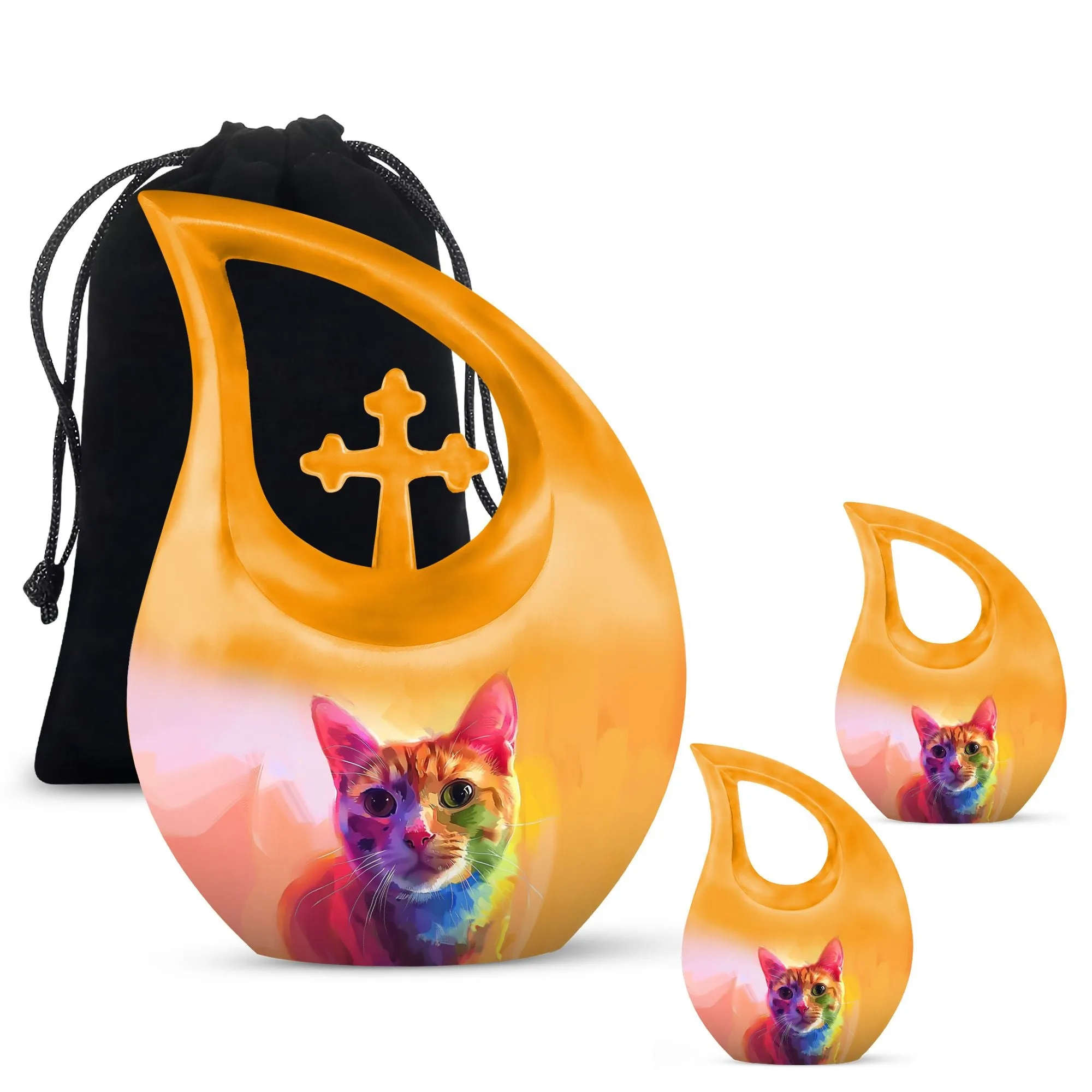 Feline Aura Urn -Containers For Ashes After Cremation