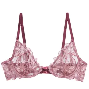Fleur du Mal Lily Embroidery Plunge Demi Bra