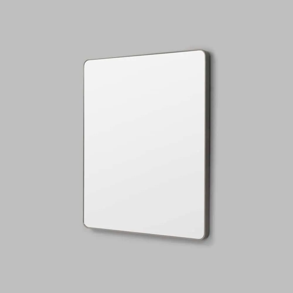 Flynn Curve Rectangle Mirror - Mid Grey Medium 100cm x 120cm