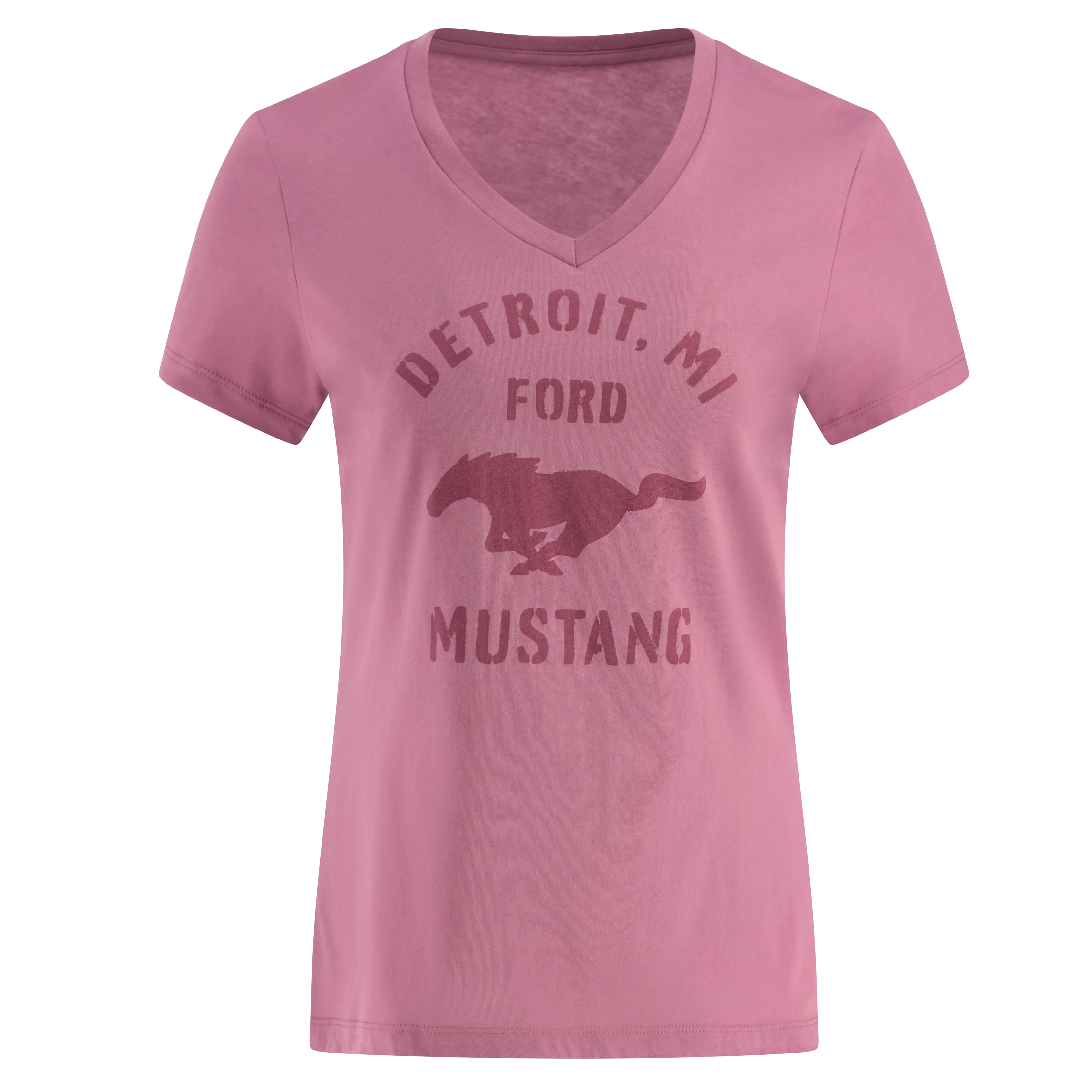 Ford Mustang Women's Vintage Logo V-Neck T-Shirt