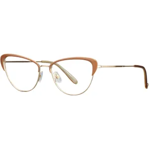 Garrett Leight Women's Eyeglasses - Gold-Caramel Laminate Cat Eye Frame | VISTA G-CL