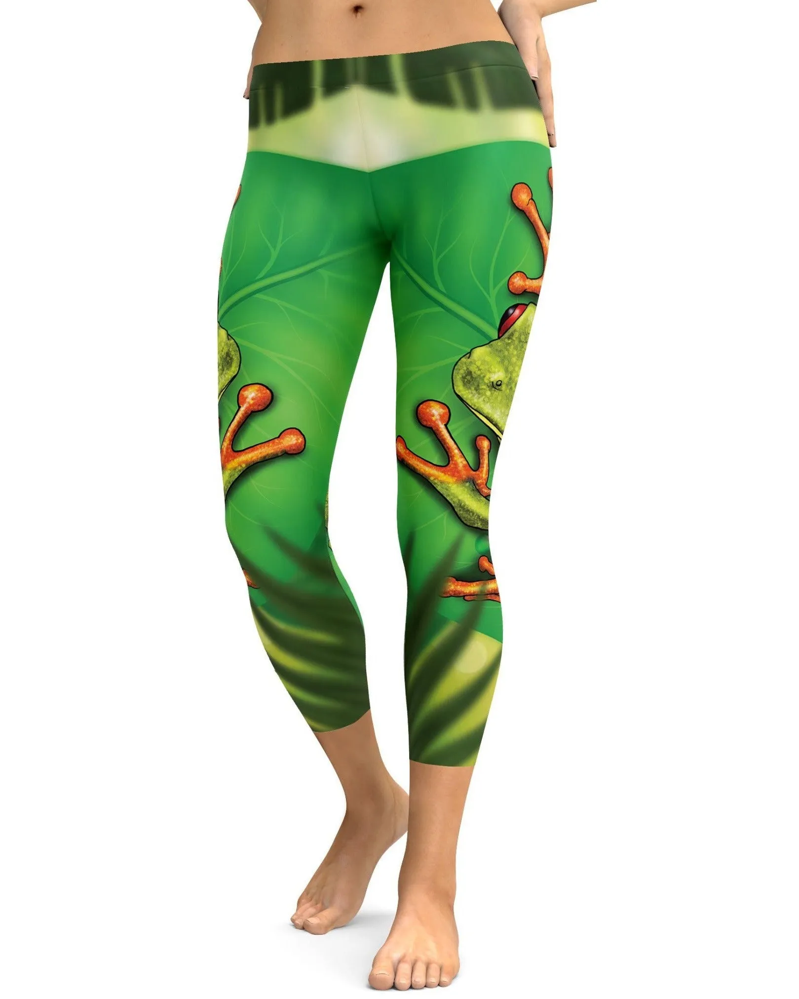Green Tree Frog Capris