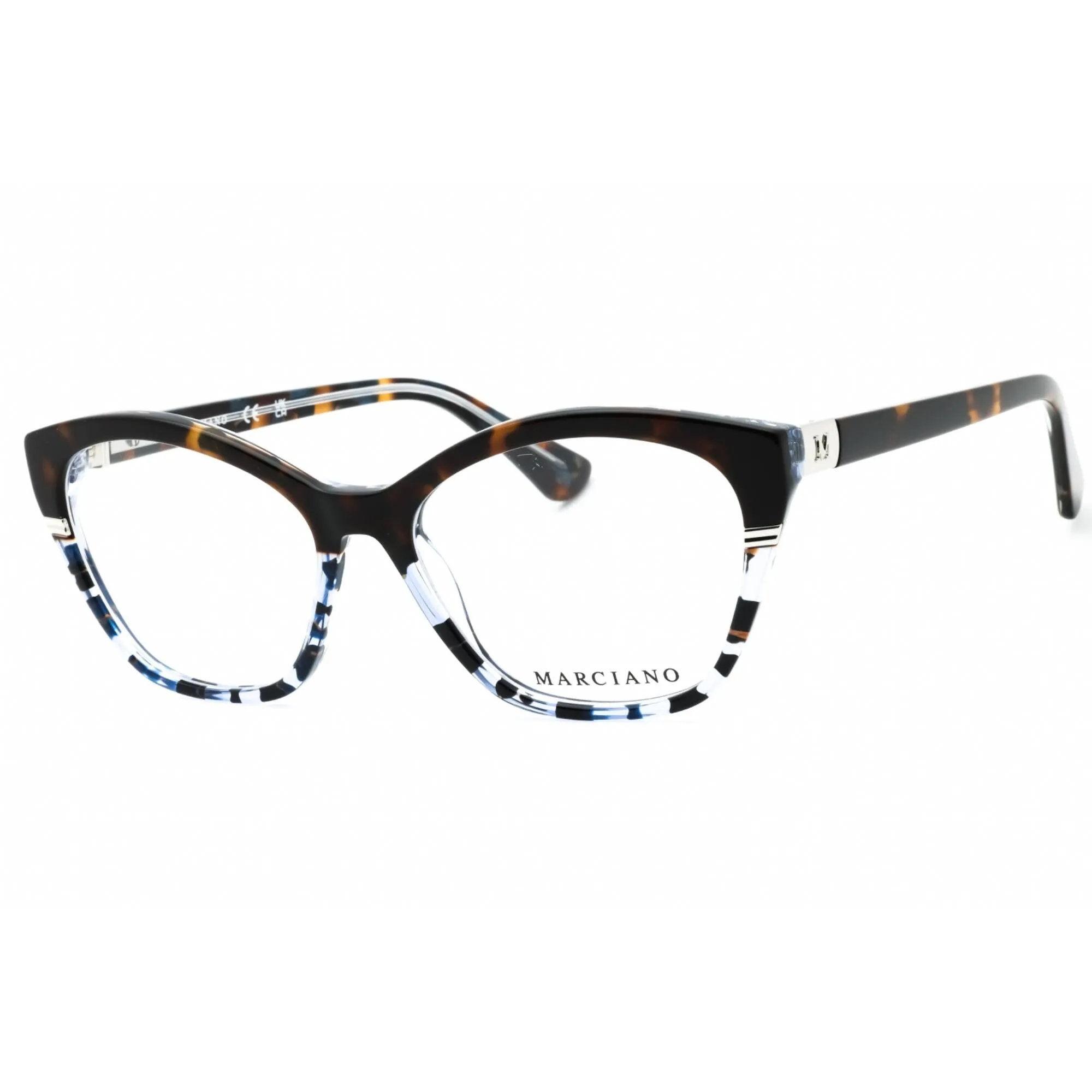 Guess By Marciano Women's Eyeglasses - Havana/Other Acetate Cat Eye Frame | GM0376 056