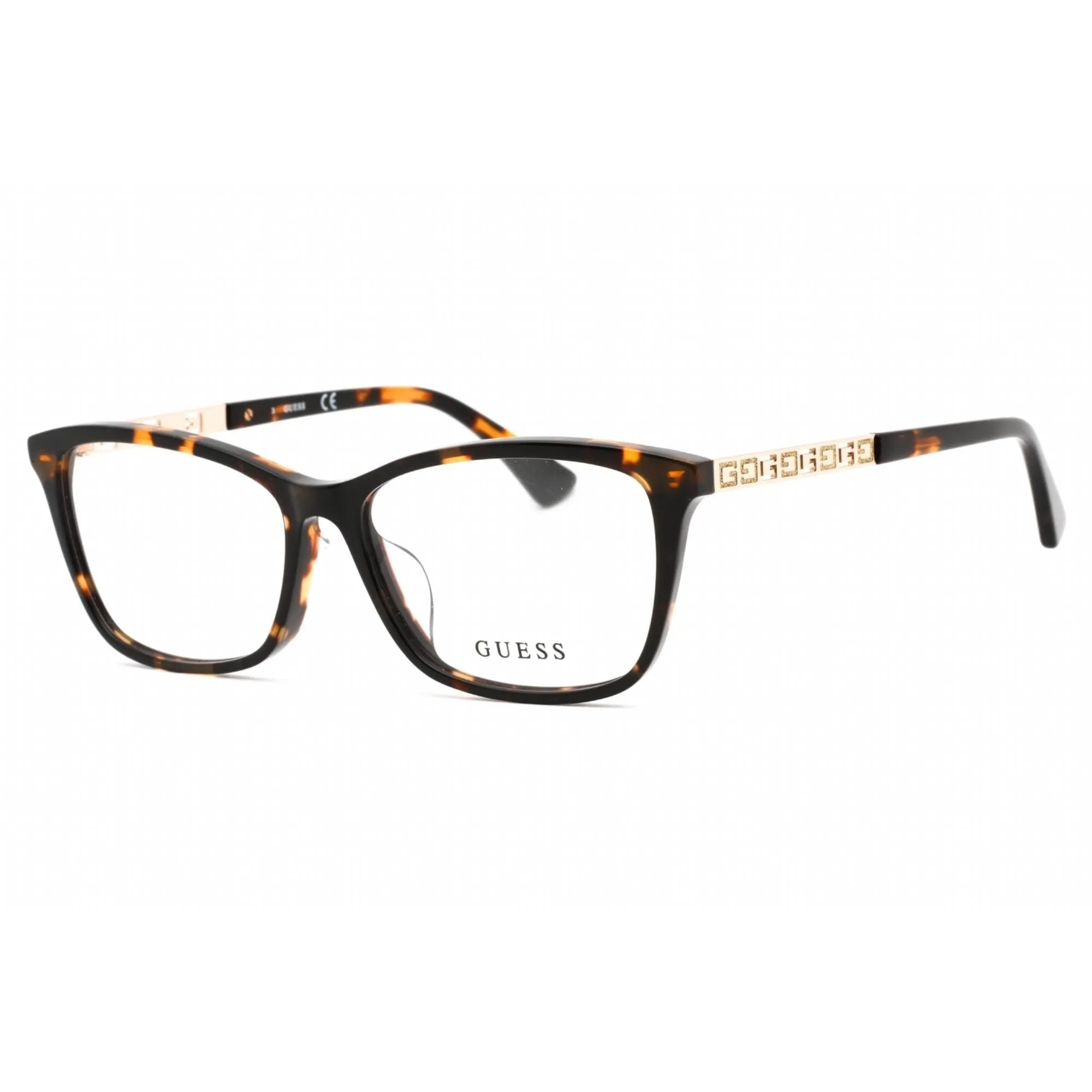 Guess Women's Eyeglasses - Clear Demo Lens Dark Havana Cat Eye Frame | GU2773-D 052