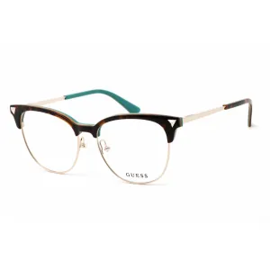 Guess Women's Eyeglasses - Clear Lens Dark Havana Metal Cat Eye Frame | GU2798 052