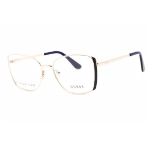 Guess Women's Eyeglasses - Full Rim Blue/Gold Metal Cat Eye Shape Frame | GU2903 092