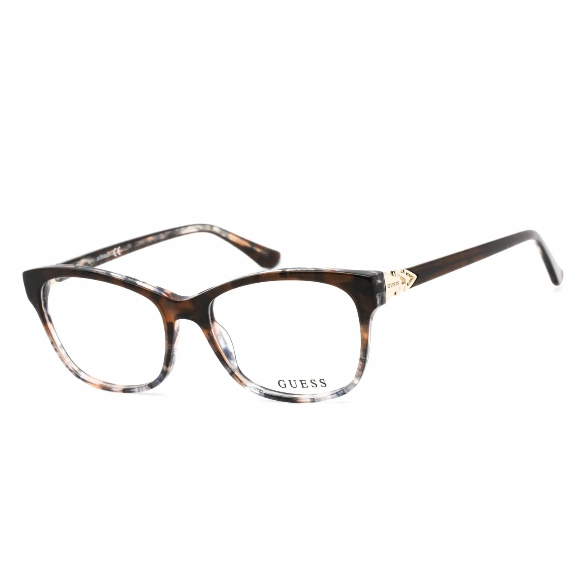 Guess Women's Eyeglasses - Full Rim Cat Eye Havana/Clear Plastic Frame | GU2696 056