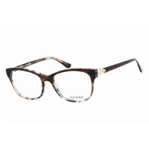 Guess Women's Eyeglasses - Full Rim Cat Eye Havana/Clear Plastic Frame | GU2696 056