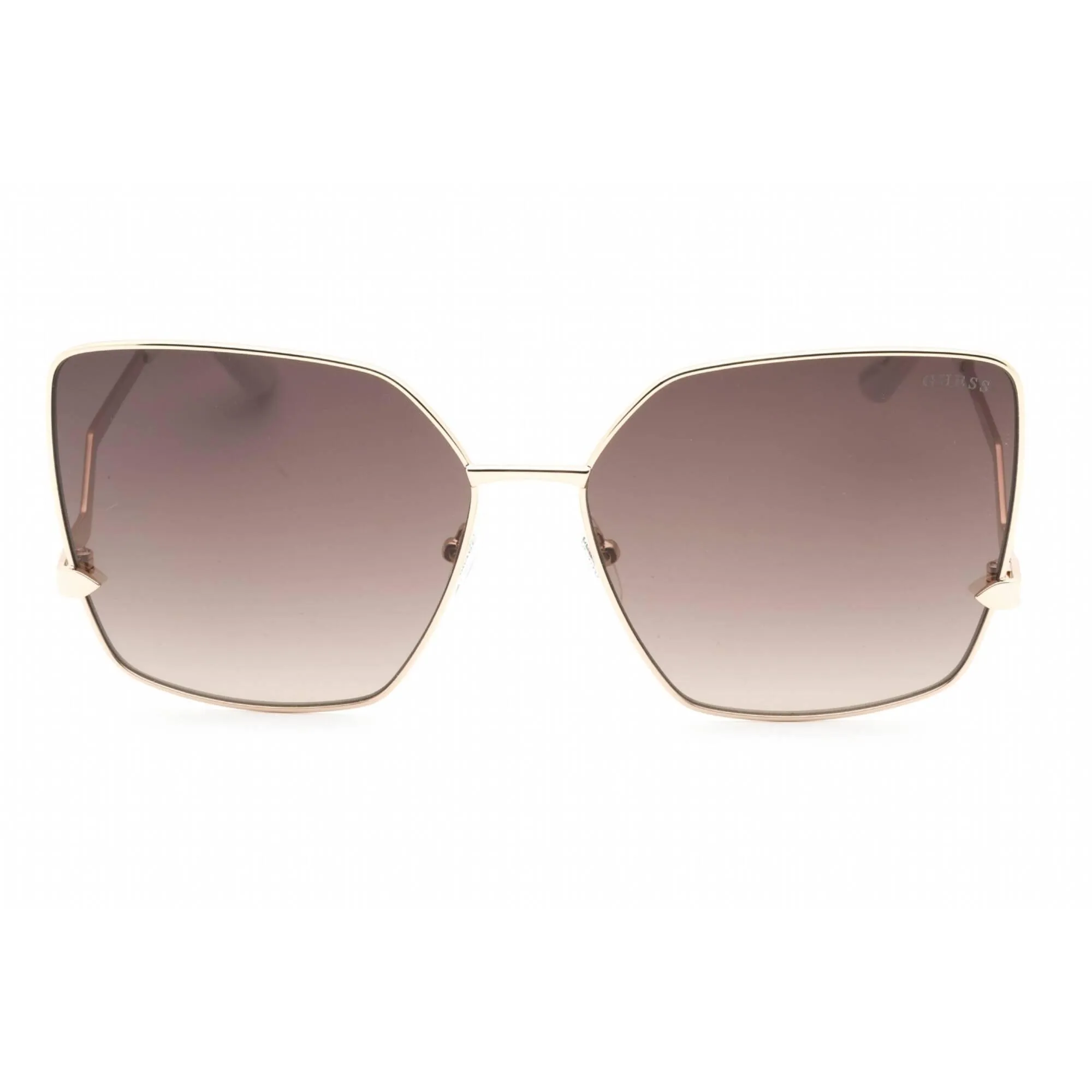 Guess Women's Sunglasses - Gold Metal Mirrored Full Rim Rectangular Frame | GU7814 32G