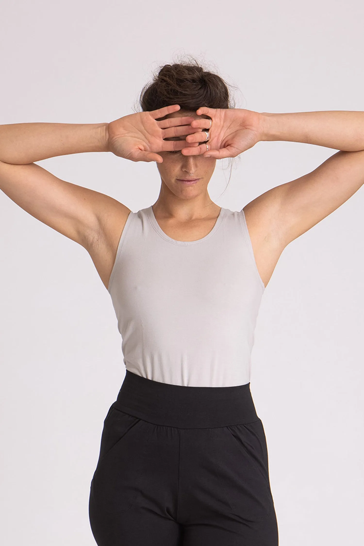 Half Moon Open Back Tank Top
