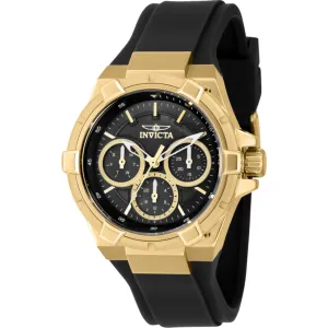 Invicta Women's Watch - Aviator Quartz Black MOP Dial Silicone Rubber Strap | 37303