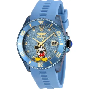Invicta Women's Watch - Disney Mickey Mouse Quartz Blue Glitter Dial Strap | 41312