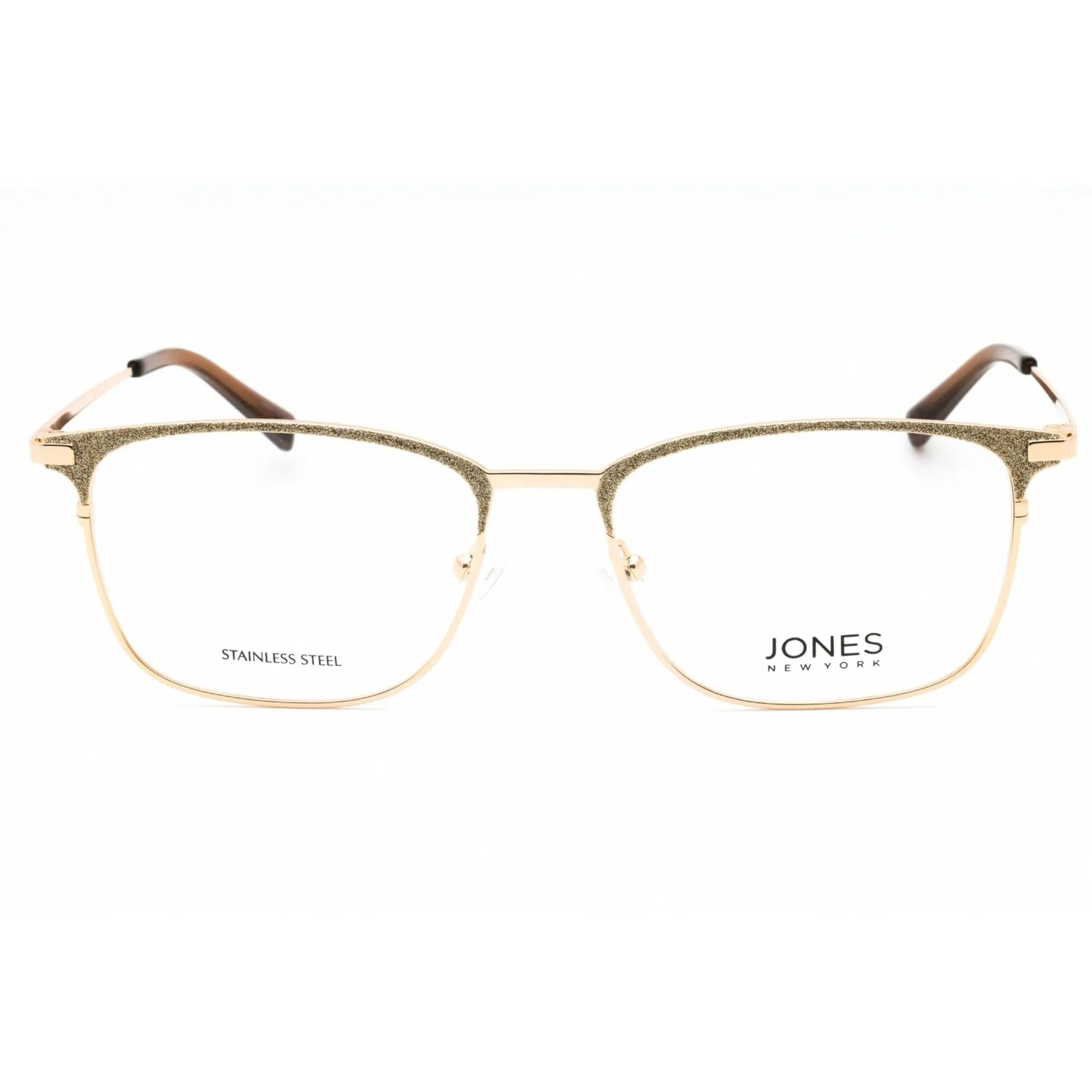 Jones New York Women's Eyeglasses - Gold Metal Square Shape Full Rim Frame | J495 0GOL