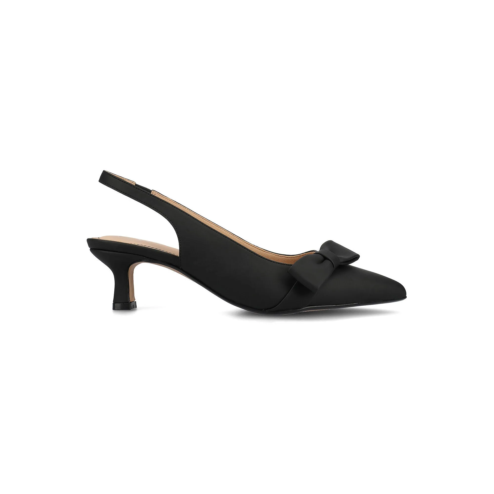Journee Collection Womens Paloma Kitten Heel Pumps - BLACK 6 1/2 MEDIUM