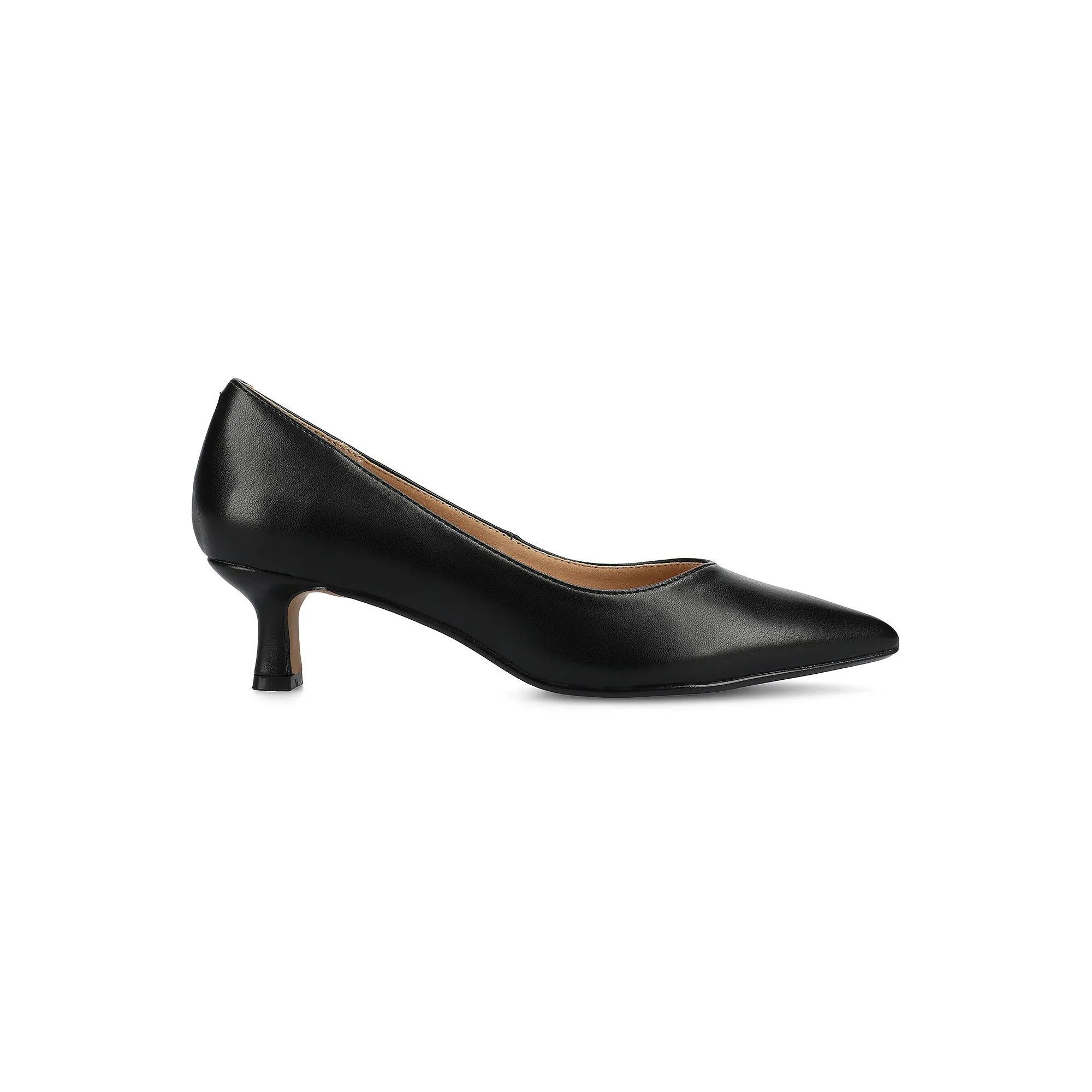 Journee Collection Womens Pammie Kitten Heel Pumps - BLACK 8 MEDIUM
