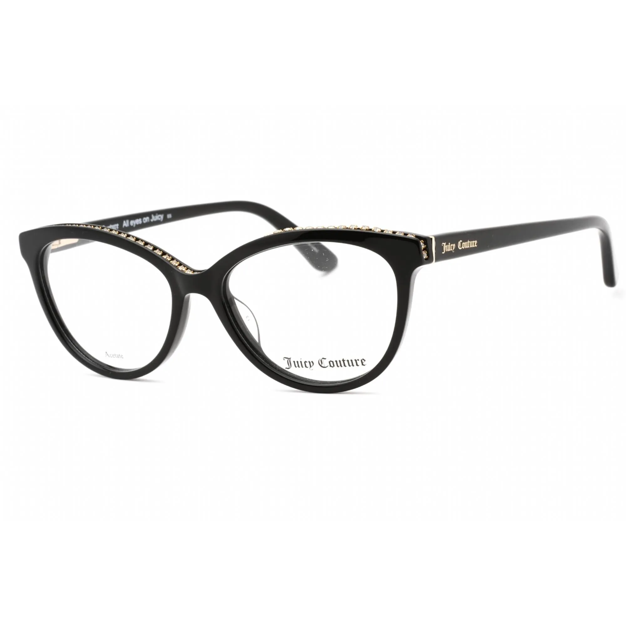 Juicy Couture Women's Eyeglasses - Black Cat Eye Full Rim Frame | Ju 180 0807 00