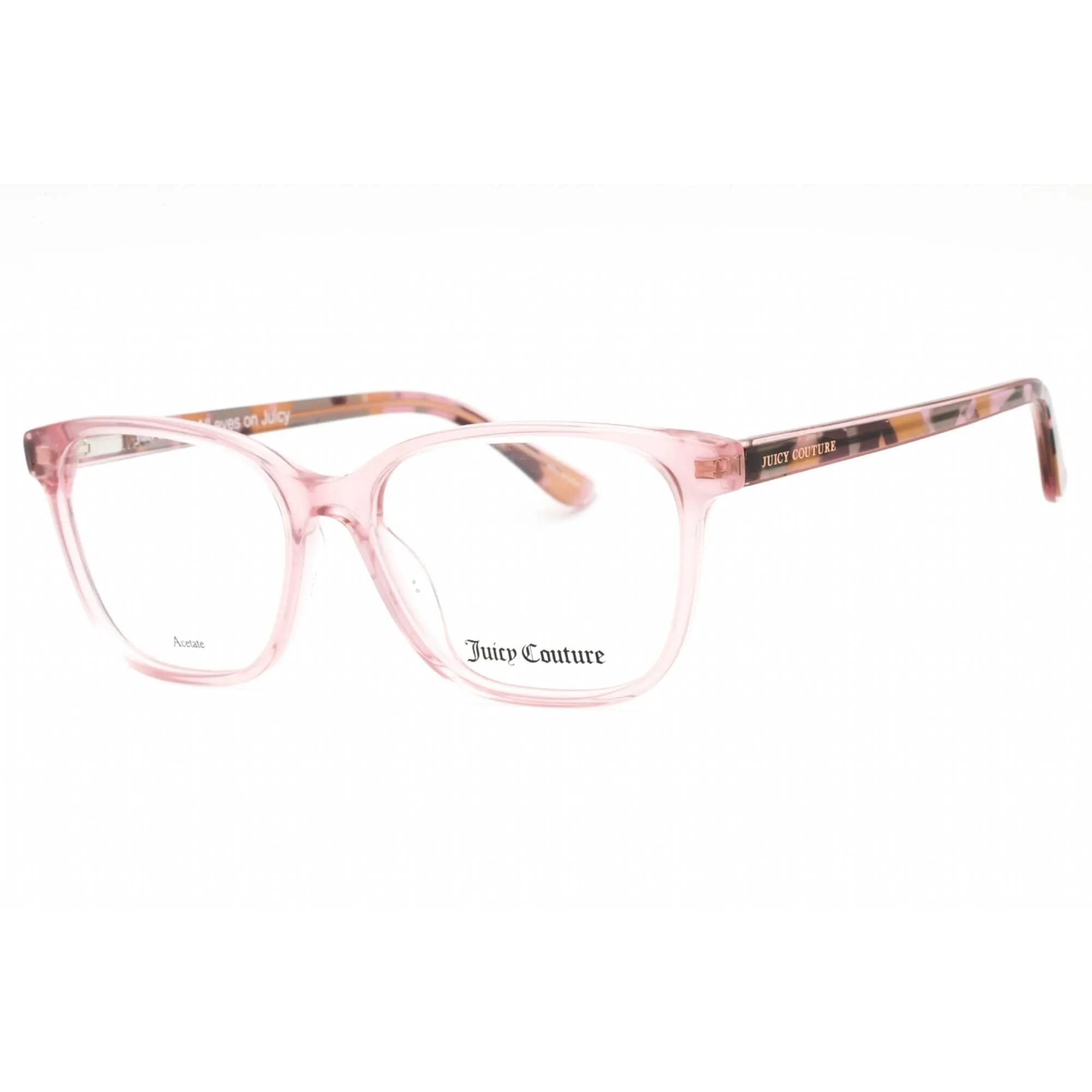 Juicy Couture Women's Eyeglasses - Crystal Pink Cat Eye Plastic Frame | JU 213 03DV 00