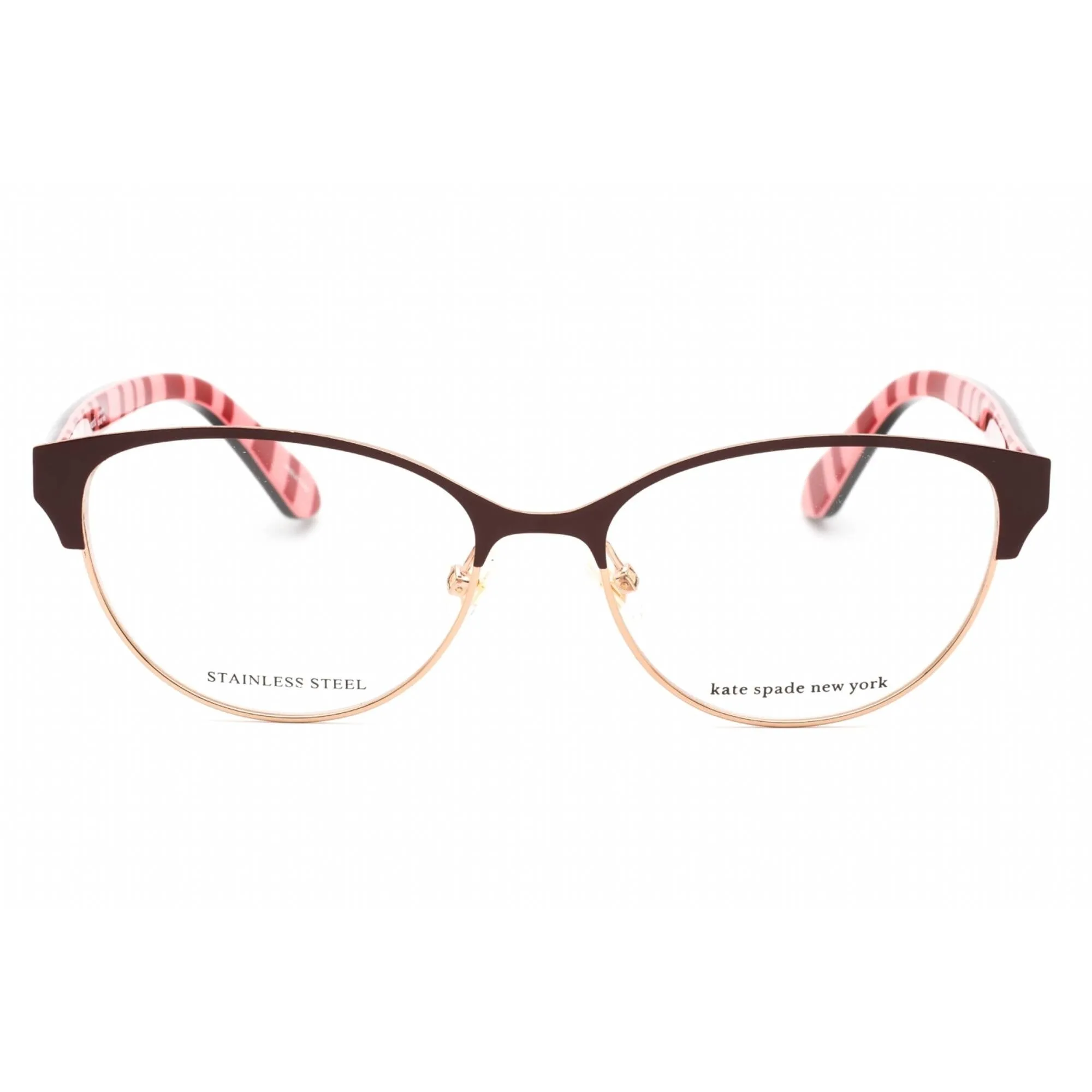 Kate Spade Women's Eyeglasses - Burgundy Metal Cat Eye Shape Frame | EMELYN 0LHF 00