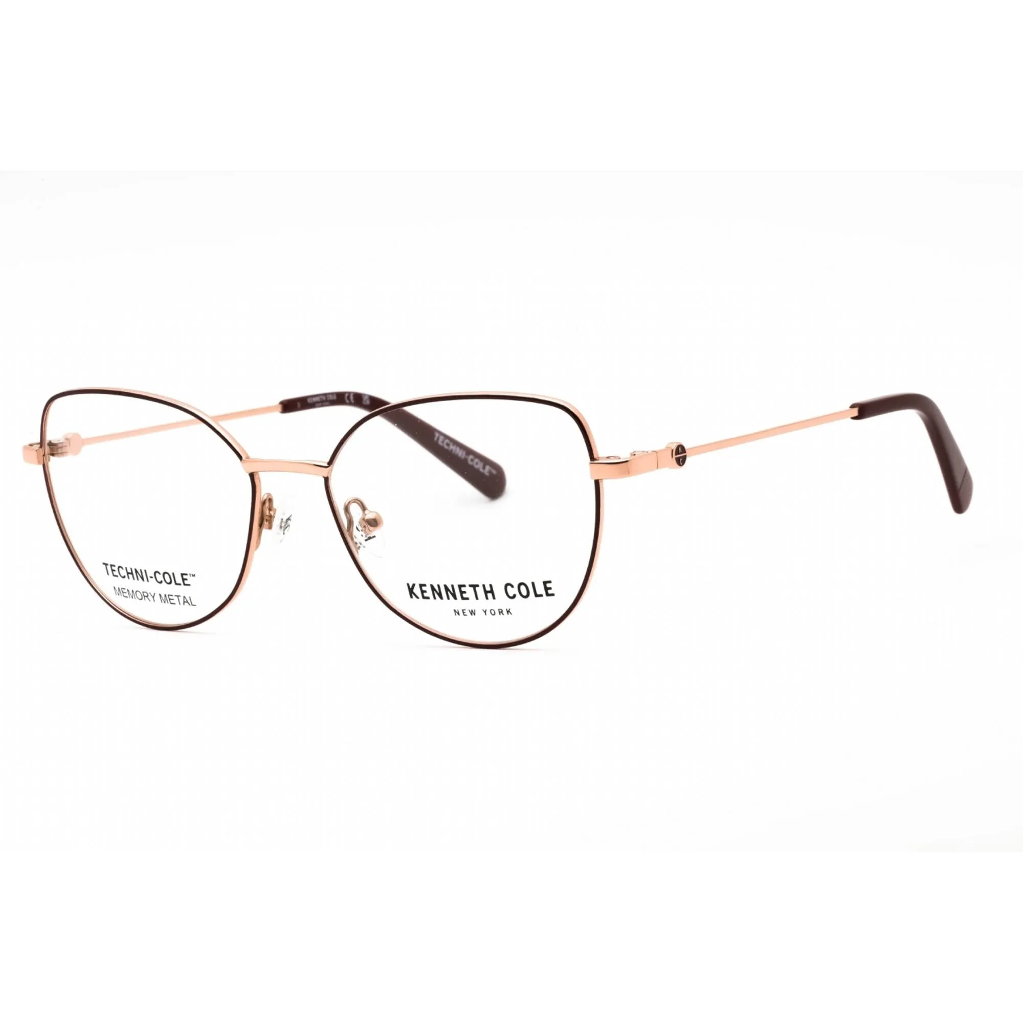 Kenneth Cole New York Women's Eyeglasses - Shiny Bordeaux Cat Eye Frame | KC0347 069