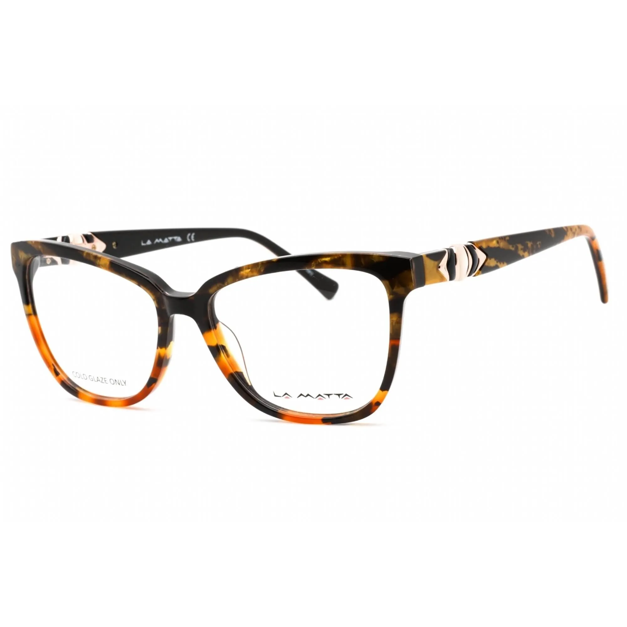 La Matta Women's Eyeglasses - Full Rim Cat Eye Colored Havana Plastic | LMV3318 C1