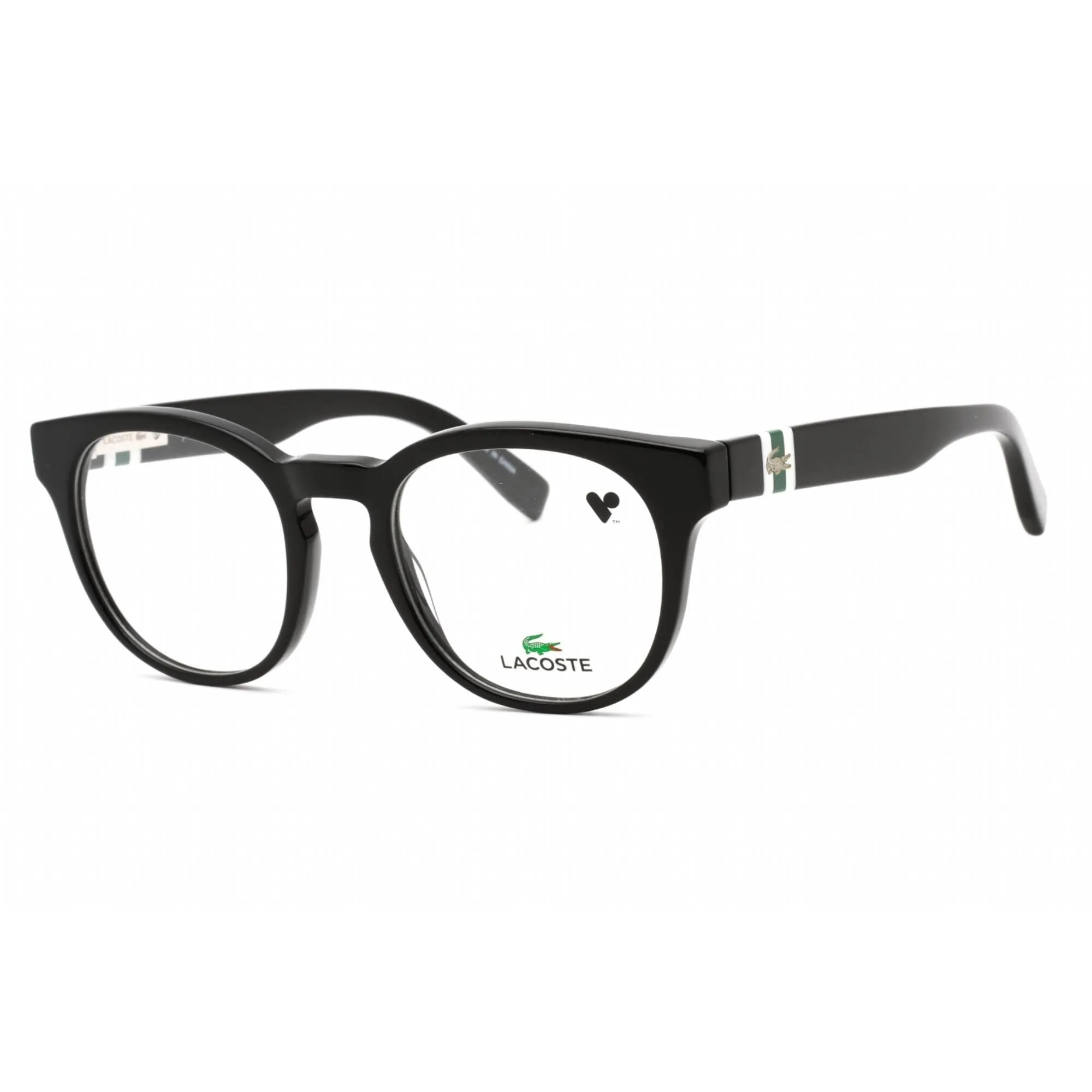 Lacoste Women's Eyeglasses - Black Round Full Rim Frame Clear Demo Lens | L2904 001