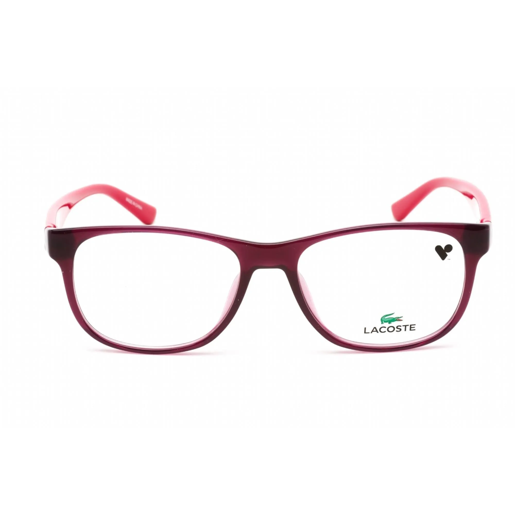 Lacoste Women's Eyeglasses - Clear Lens Violet Plastic Square Shape Frame | L2743 514
