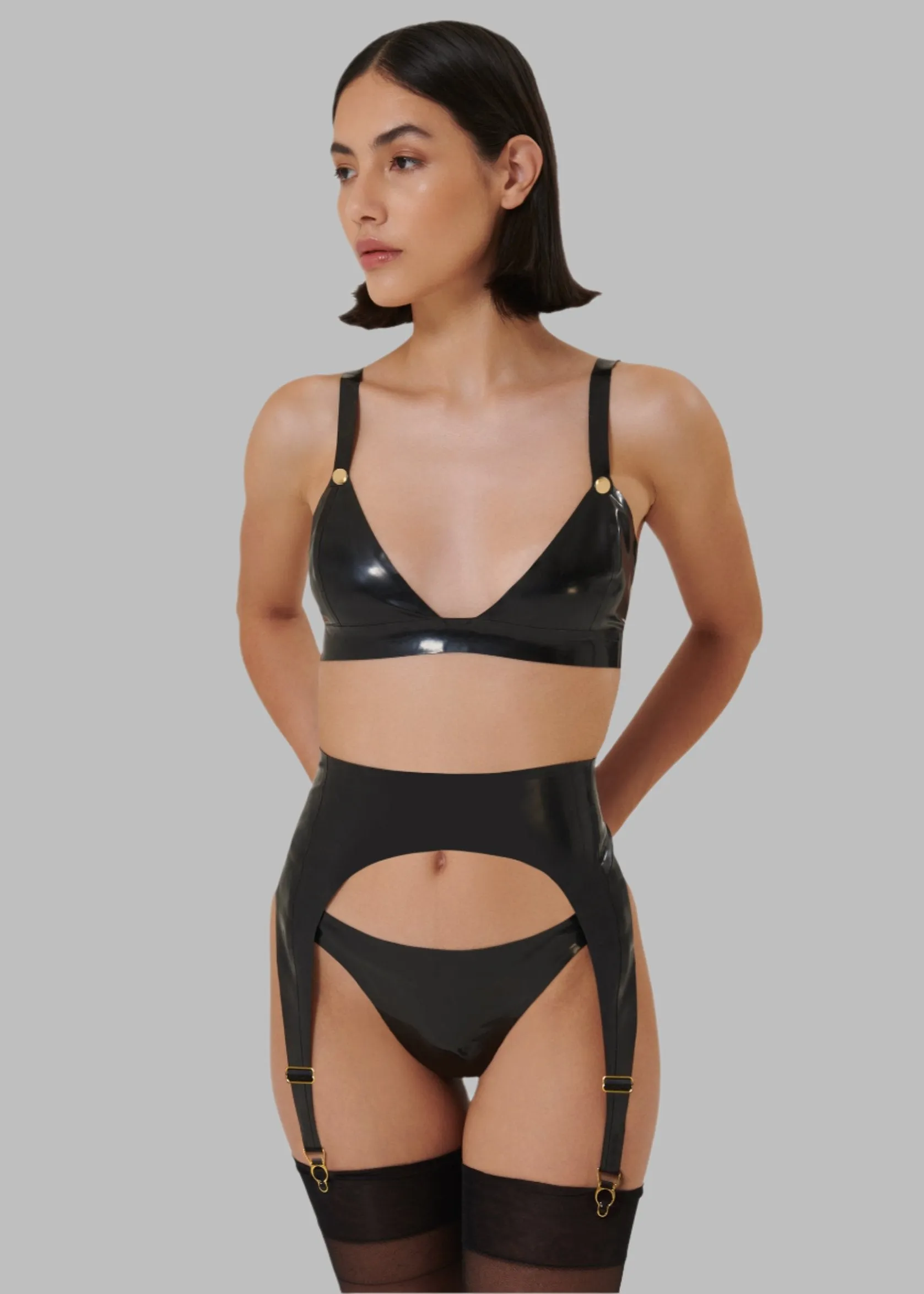Latex Thong (Black)