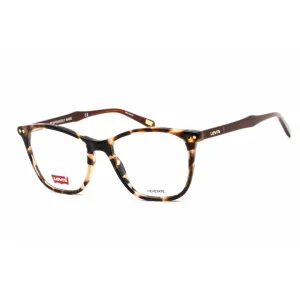 Levi's Women's Eyeglasses - Havana Peach Hexetate Square Shape Frame | LV 5018 0HMV 00