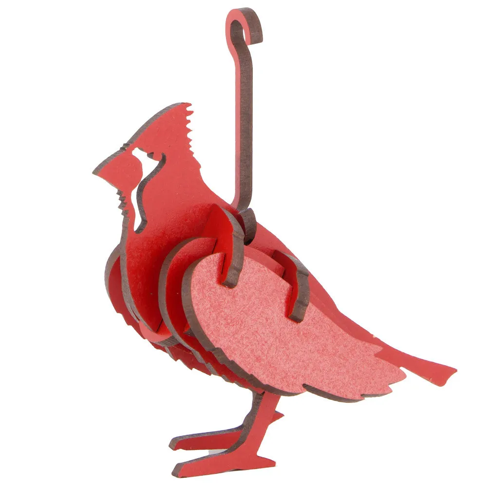 Little & Wood: Vibrant Cardinal 3D Wooden Puzzle Kit