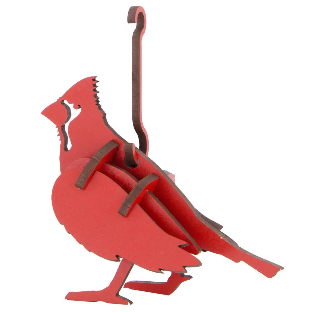 Little & Wood: Vibrant Cardinal 3D Wooden Puzzle Kit